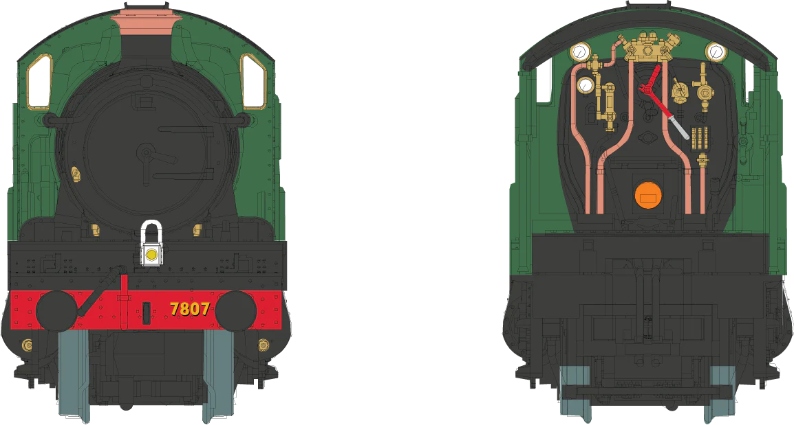 2S-001-007D 4-6-0 Compton Manor 7807 Green G Crest W Steam Locomotive - DCC Fitted - Image 3