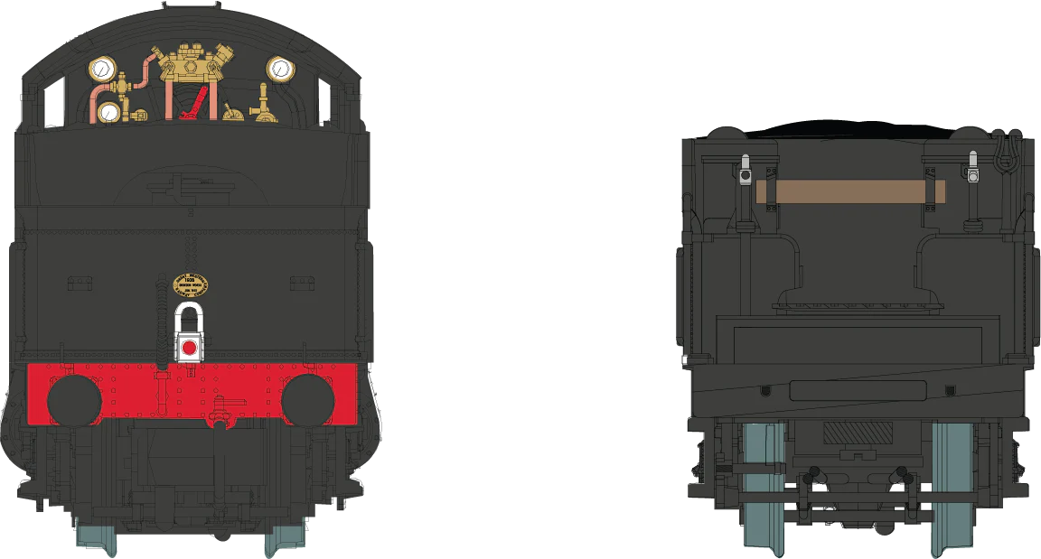 2S-001-008S 4-6-0 Torquay Manor 7800 BR Black Large Early Crest Steam Locomotive - DCC Sound - Image 4