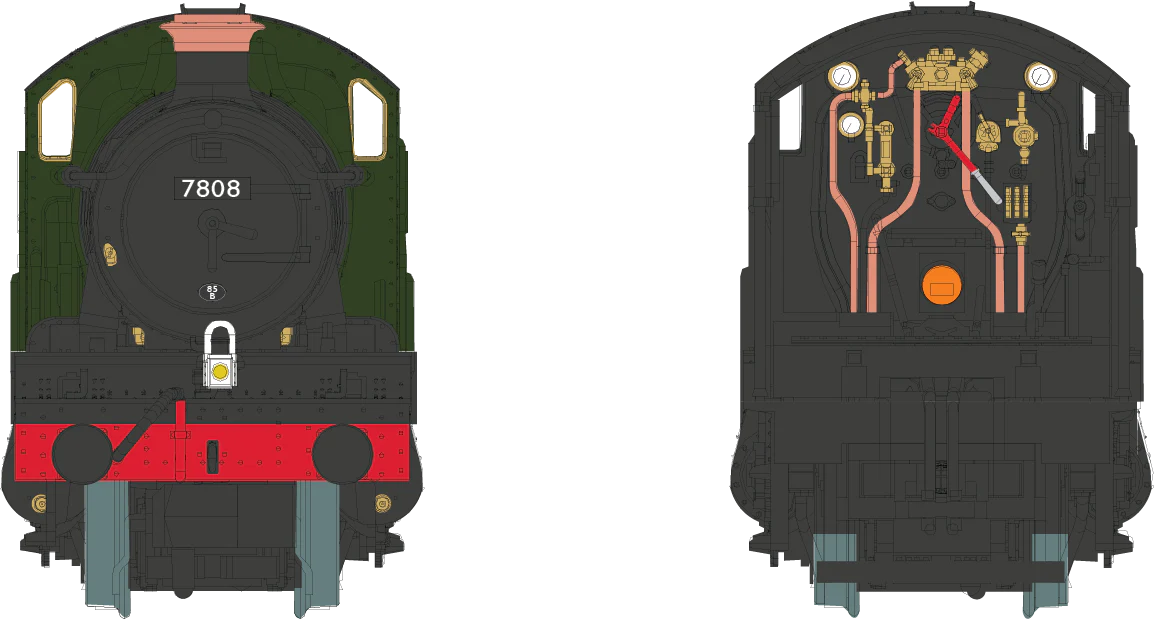 2S-001-011S 4-6-0 Cookham Manor 7808 Lined BR Green Late Crest Steam Locomotive - DCC Sound - Image 3