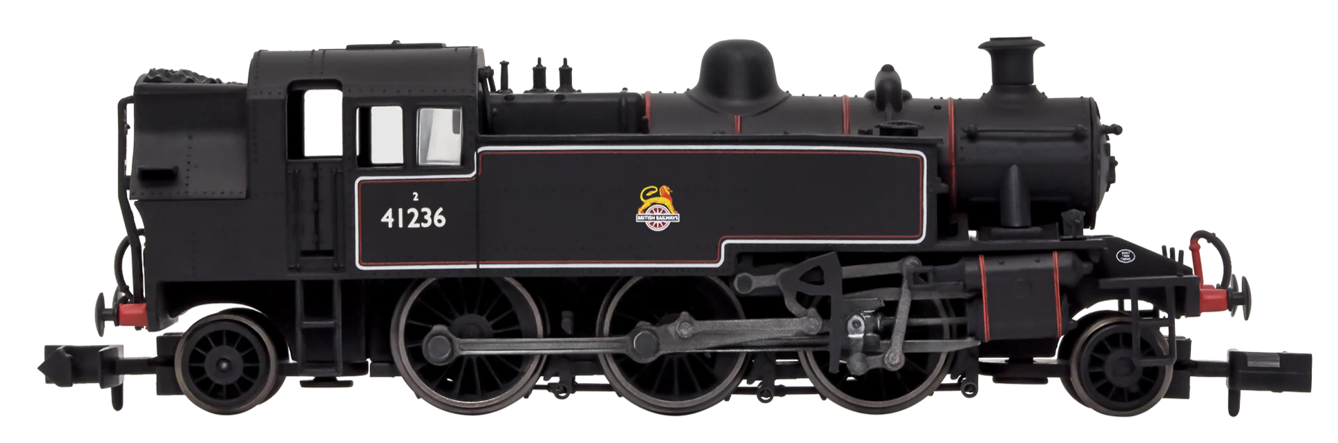 2S-015-008D Ivatt 2-6-2T 41236 BR Early Crest Lined Black - DCC Fitted - Image 2