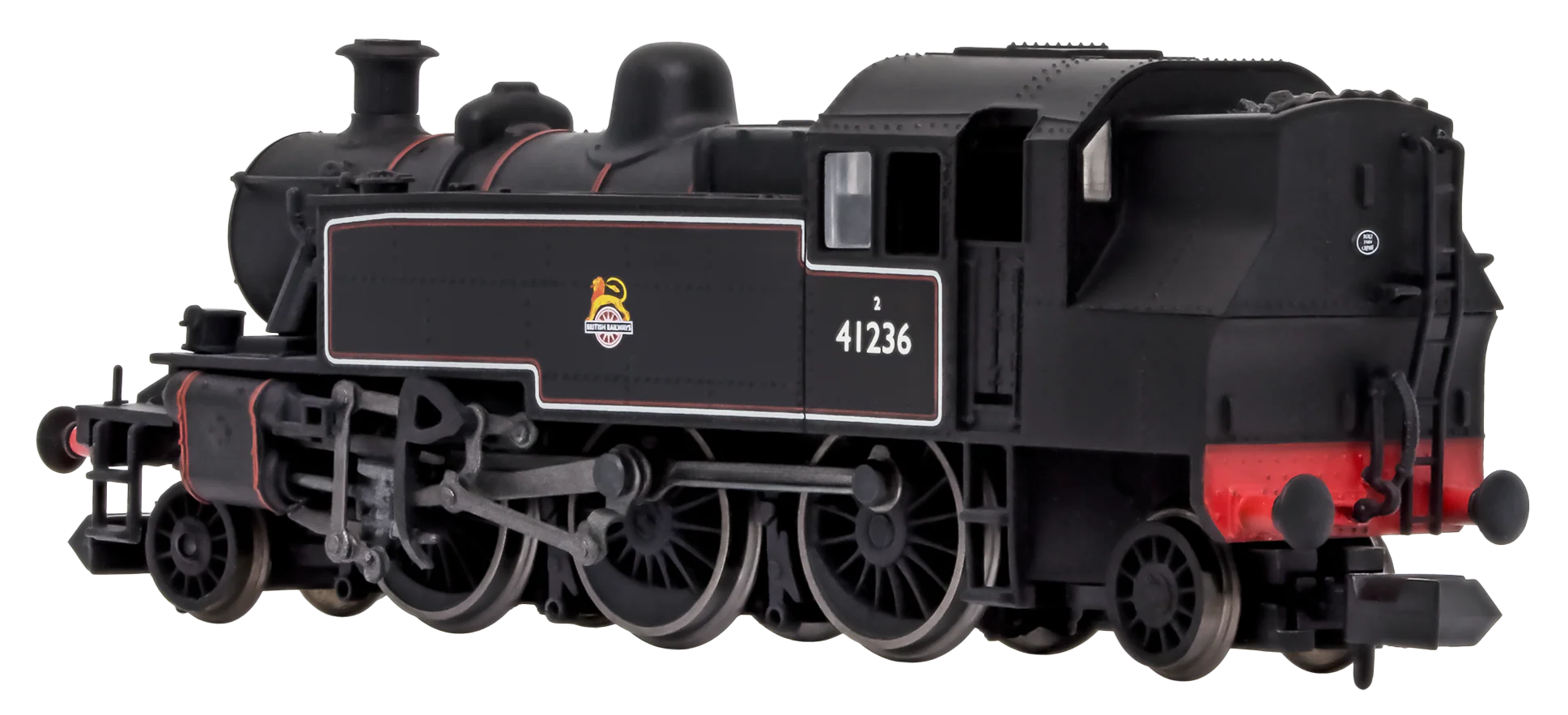2S-015-008D Ivatt 2-6-2T 41236 BR Early Crest Lined Black - DCC Fitted - Image 3