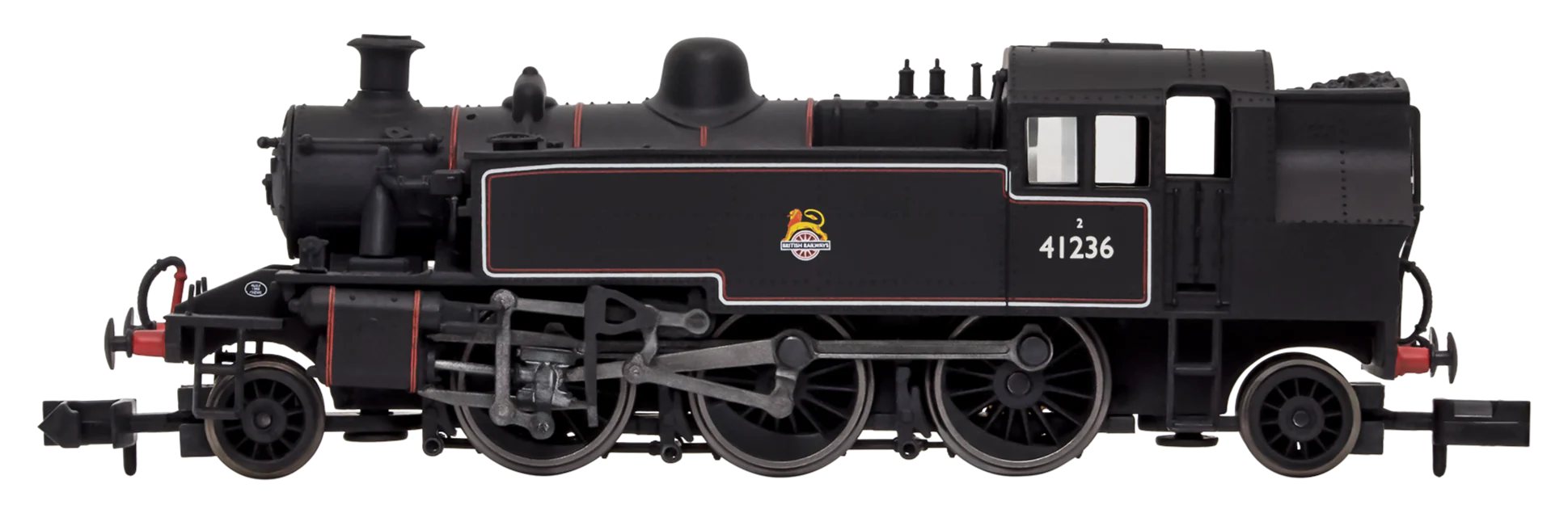 2S-015-008D Ivatt 2-6-2T 41236 BR Early Crest Lined Black - DCC Fitted - Image 4