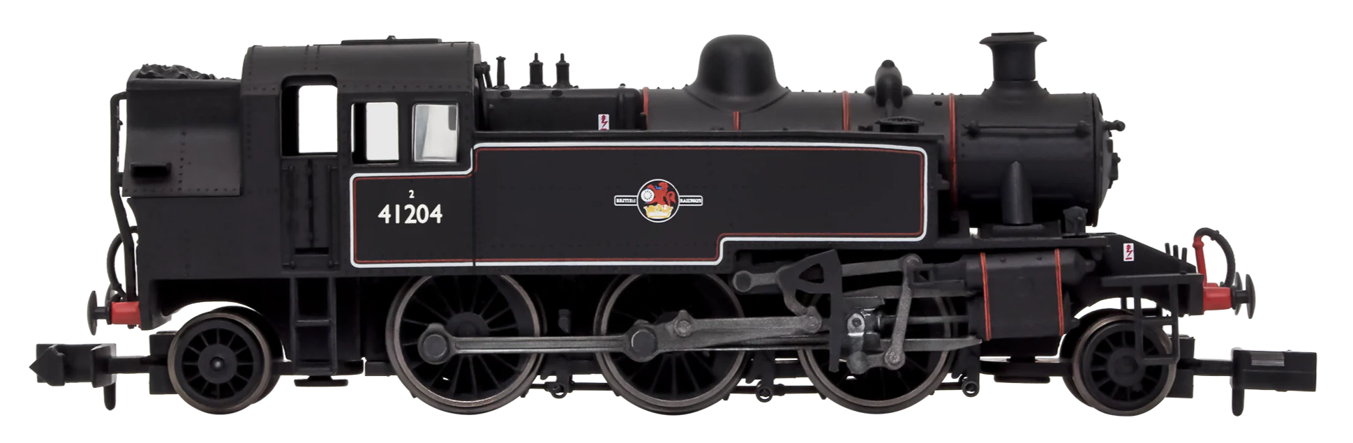 2S-015-009 Ivatt 2-6-2T 41204 BR Late Crest Lined Black - Image 2