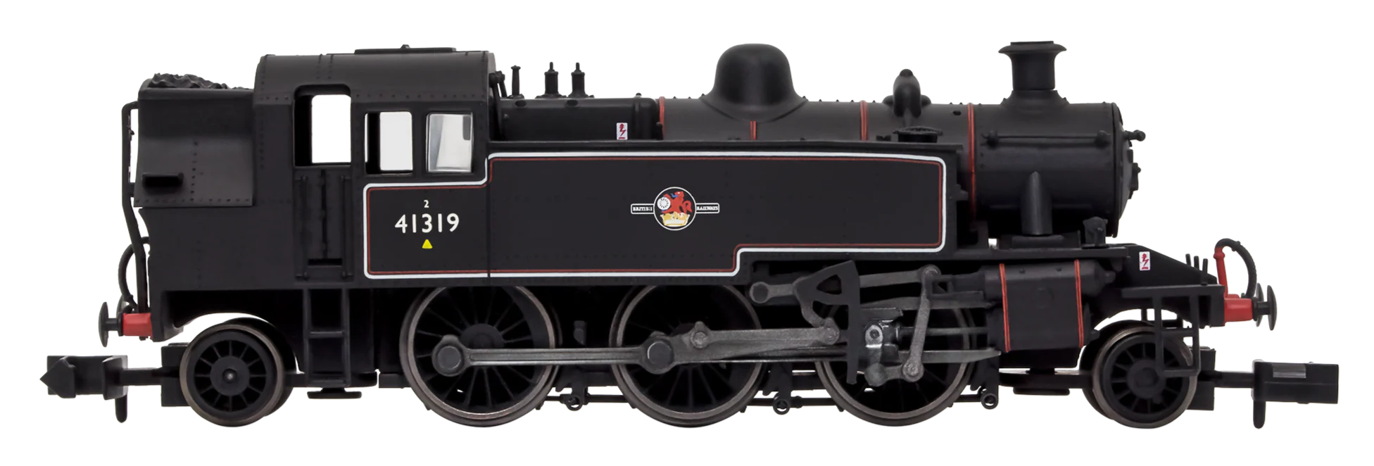 2S-015-010 Ivatt 2-6-2T 41319 BR Late Crest Lined Black - Image 2