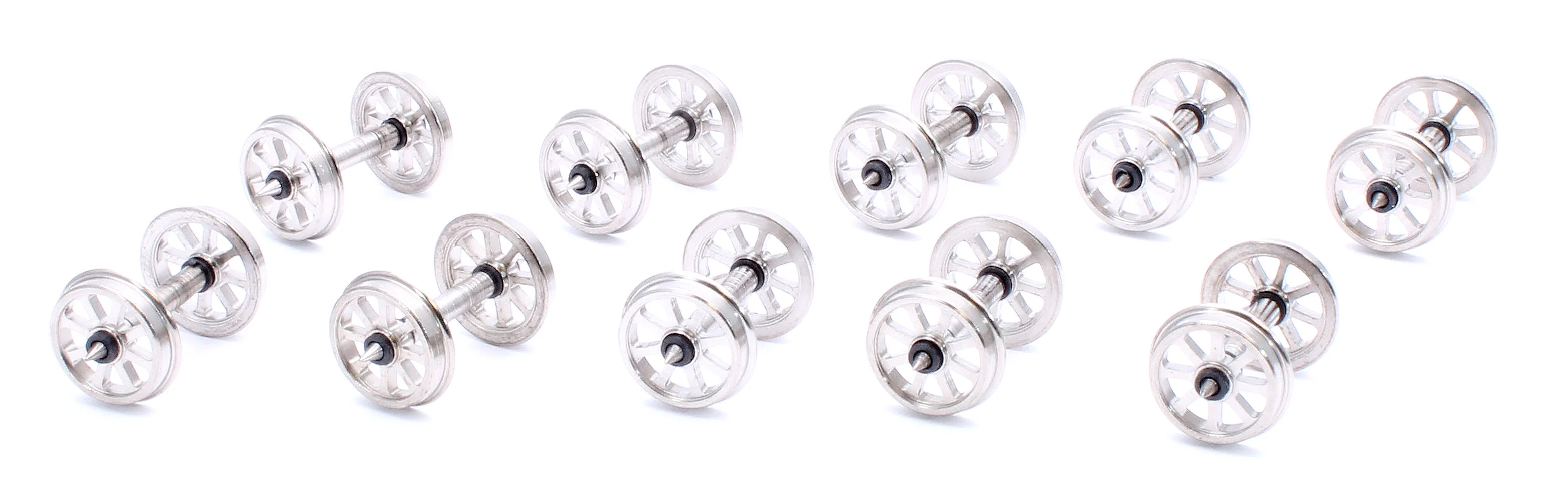 4A-003-001 Wagon 8 Spoke (12.5mm) Wheels Pack 20 wheels on 10 axles - Image 2