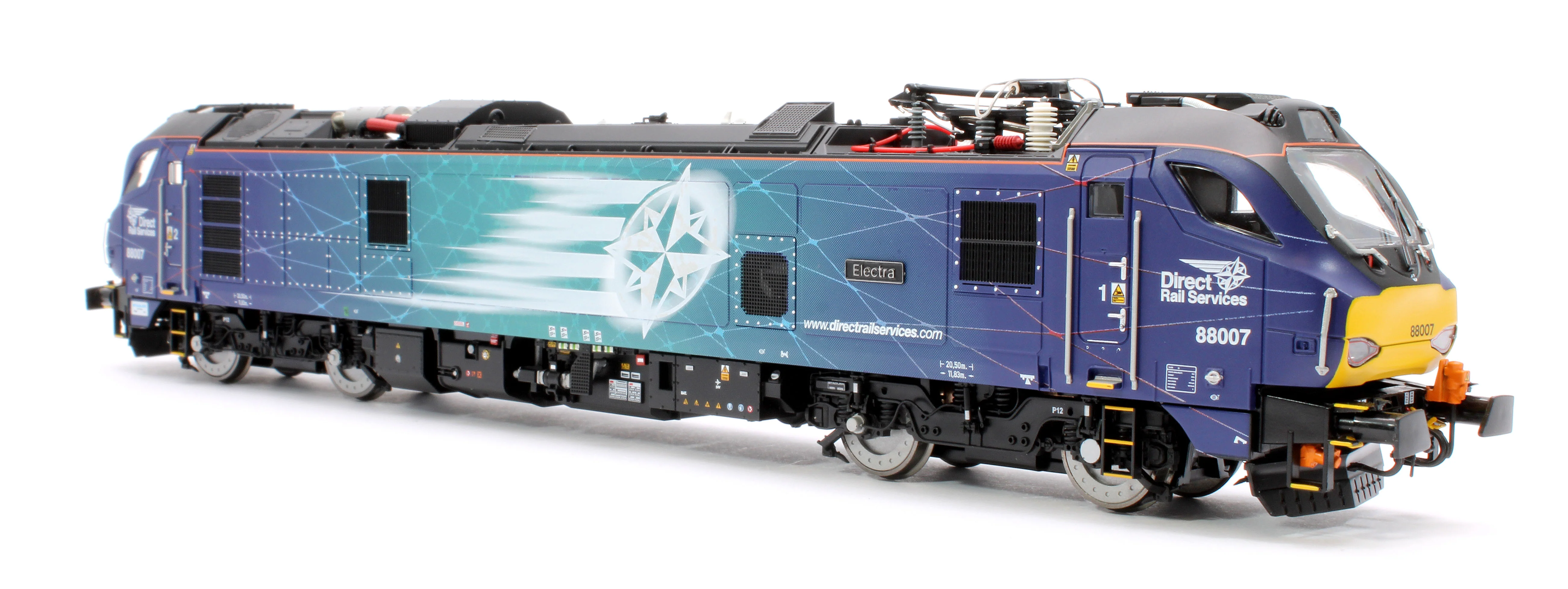 4D-088-003D Class 88 'Electra' 88007 DRS Electro-Diesel Locomotive (DCC Fitted & Working Pantograph) - Image 4