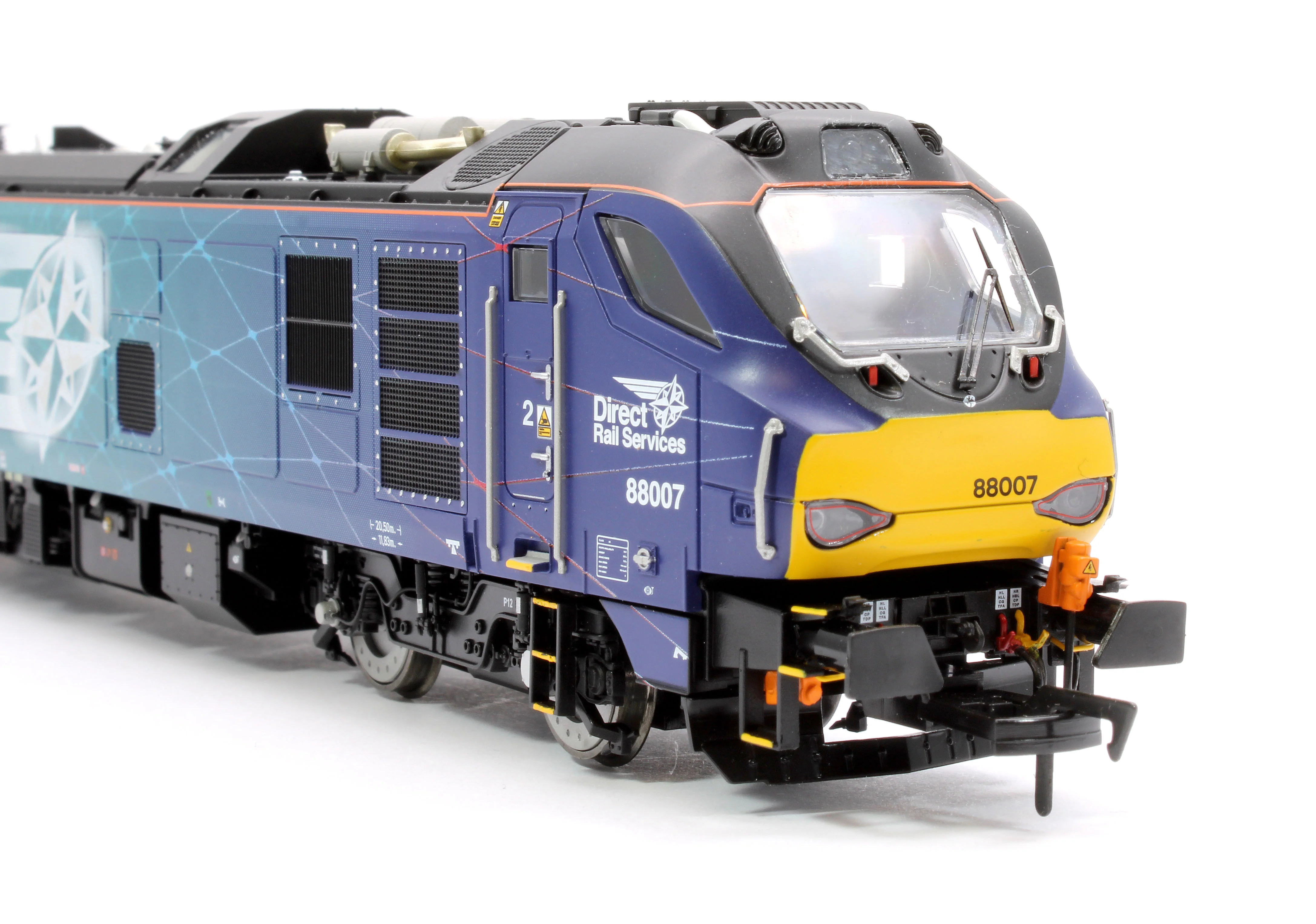 4D-088-003D Class 88 'Electra' 88007 DRS Electro-Diesel Locomotive (DCC Fitted & Working Pantograph) - Image 7