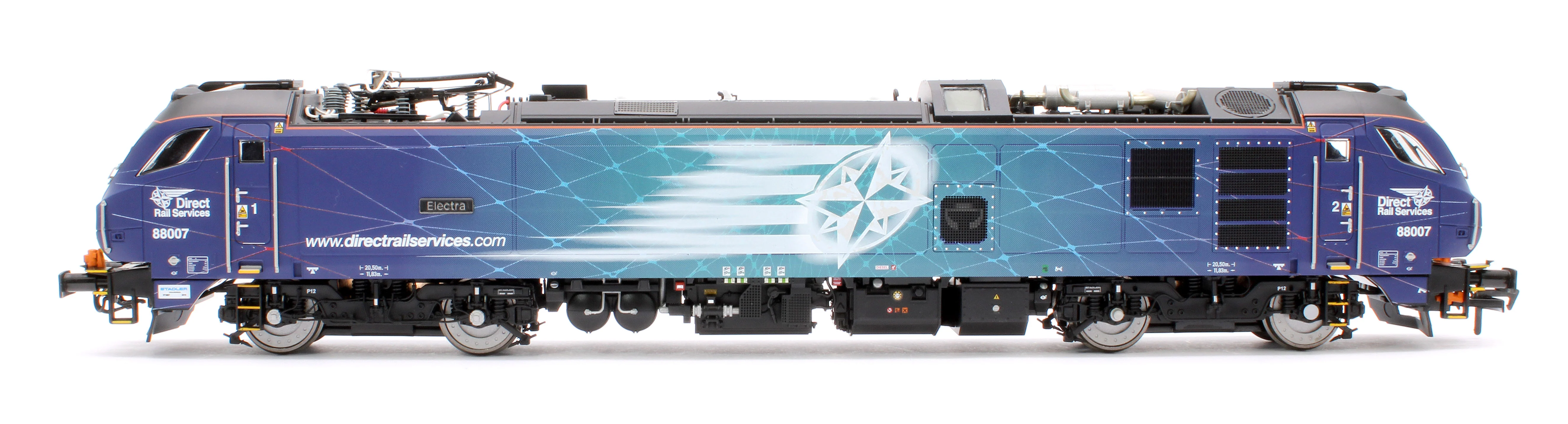 4D-088-003D Class 88 'Electra' 88007 DRS Electro-Diesel Locomotive (DCC Fitted & Working Pantograph) - Image 8