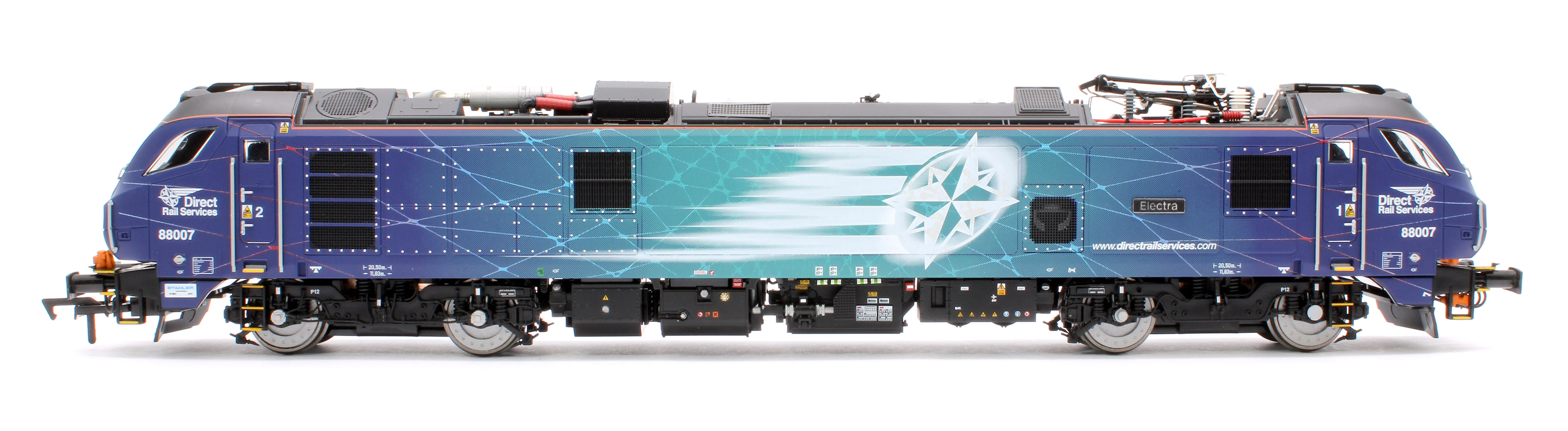 4D-088-003D Class 88 'Electra' 88007 DRS Electro-Diesel Locomotive (DCC Fitted & Working Pantograph) - Image 9