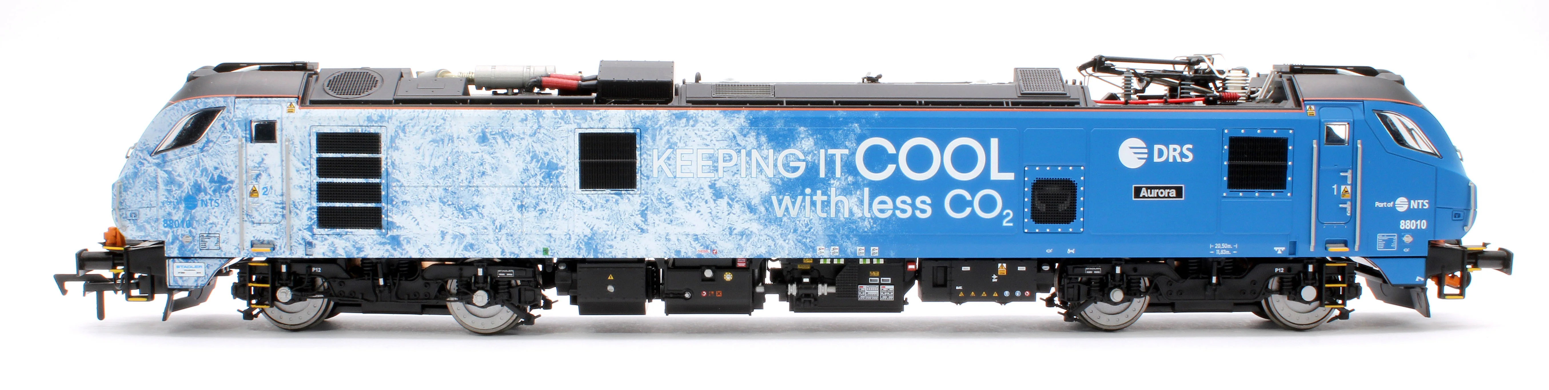4D-088-004S Class 88 'Aurora' 88010 DRS Refrigerated Rail Electro-Diesel Locomotive (DCC Sound & Working Pantograph) - Image 5