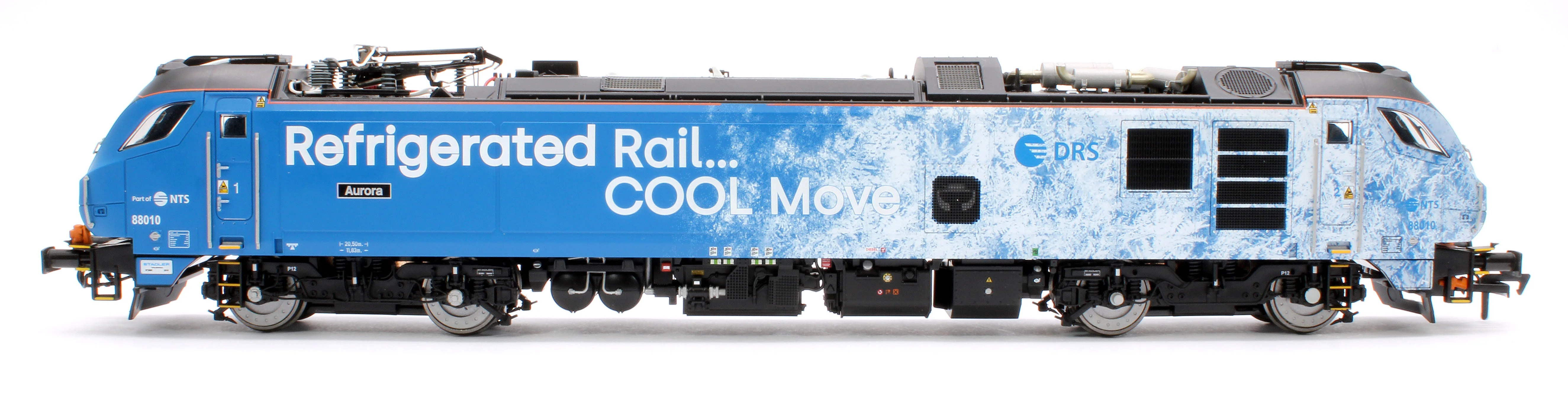 4D-088-004S Class 88 'Aurora' 88010 DRS Refrigerated Rail Electro-Diesel Locomotive (DCC Sound & Working Pantograph) - Image 6