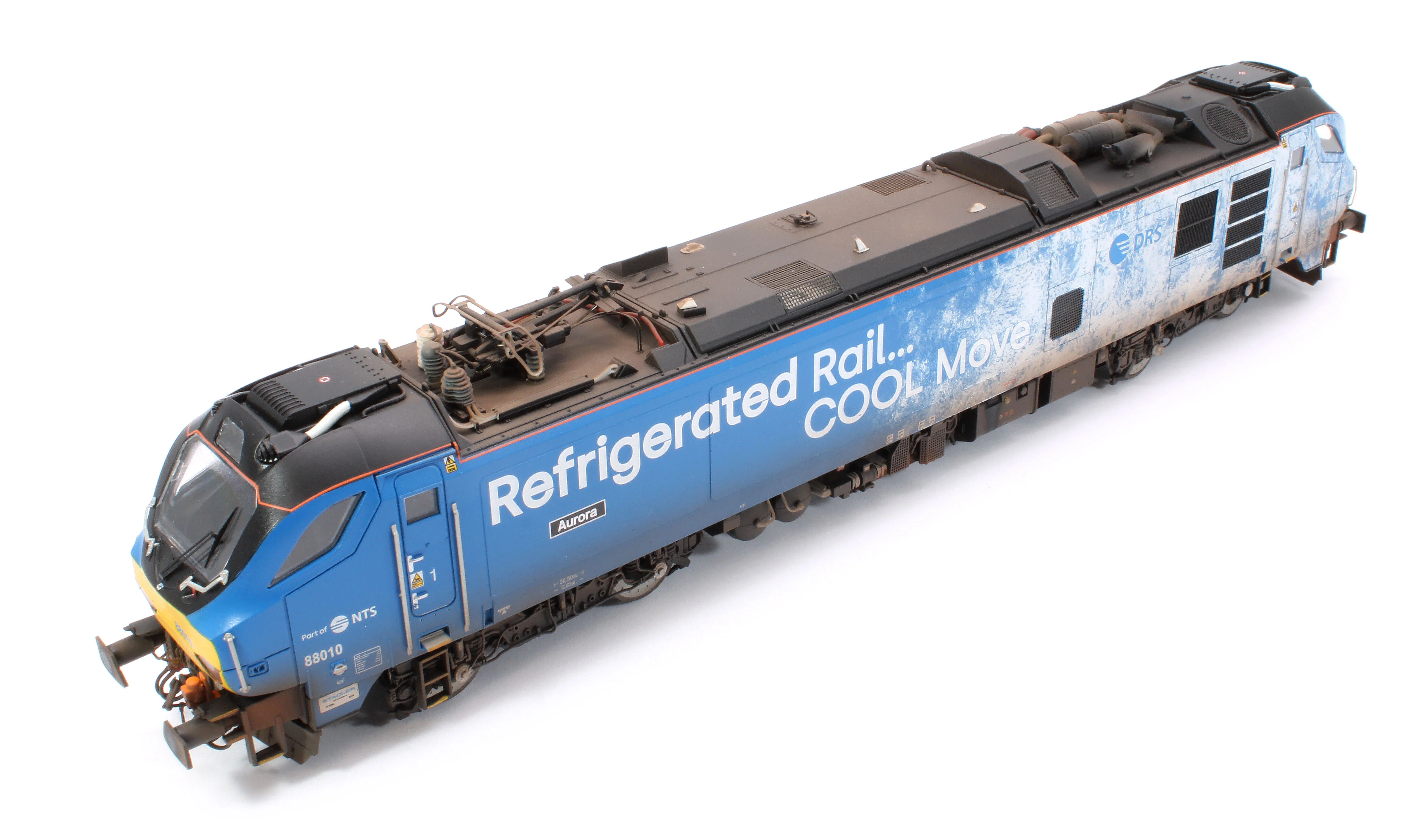4D-088-004SW Highly Detailed Premium Weathered Class 88 'Aurora' 88010 DRS Refrigerated Rail Electro-Diesel Locomotive (DCC Sound & Working Pantograph) - Image 11