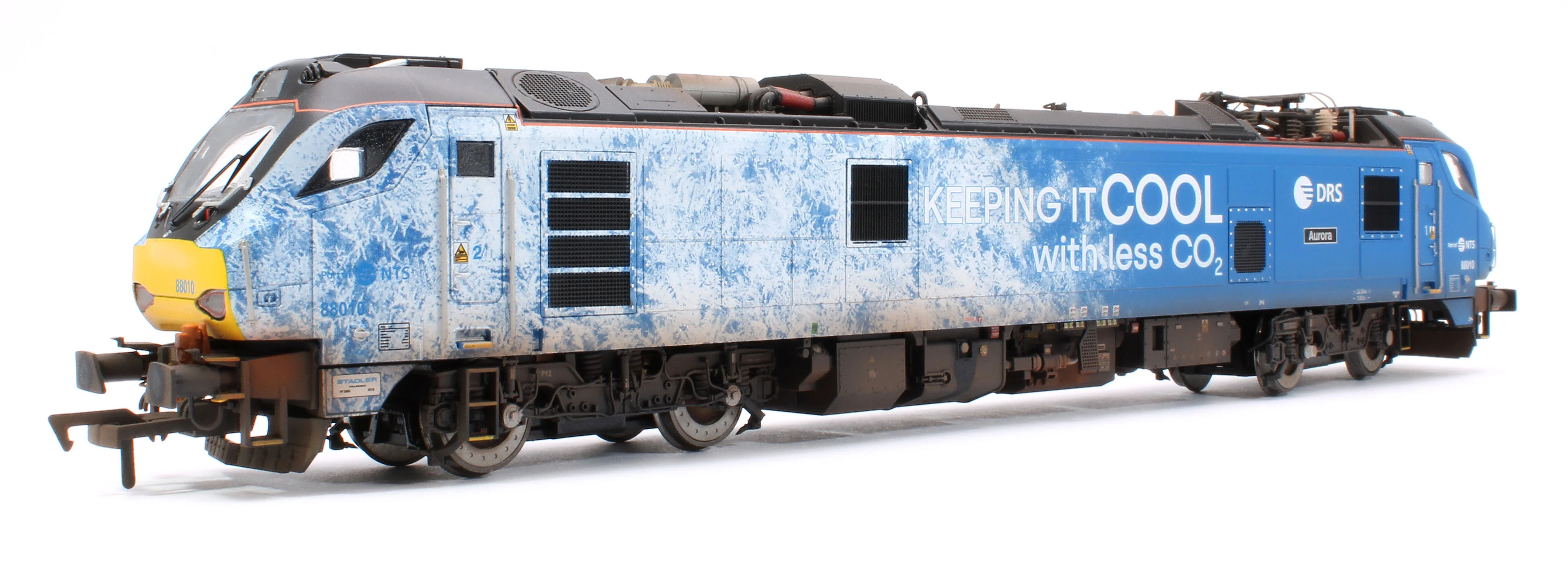 4D-088-004SW Highly Detailed Premium Weathered Class 88 'Aurora' 88010 DRS Refrigerated Rail Electro-Diesel Locomotive (DCC Sound & Working Pantograph) - Image 3