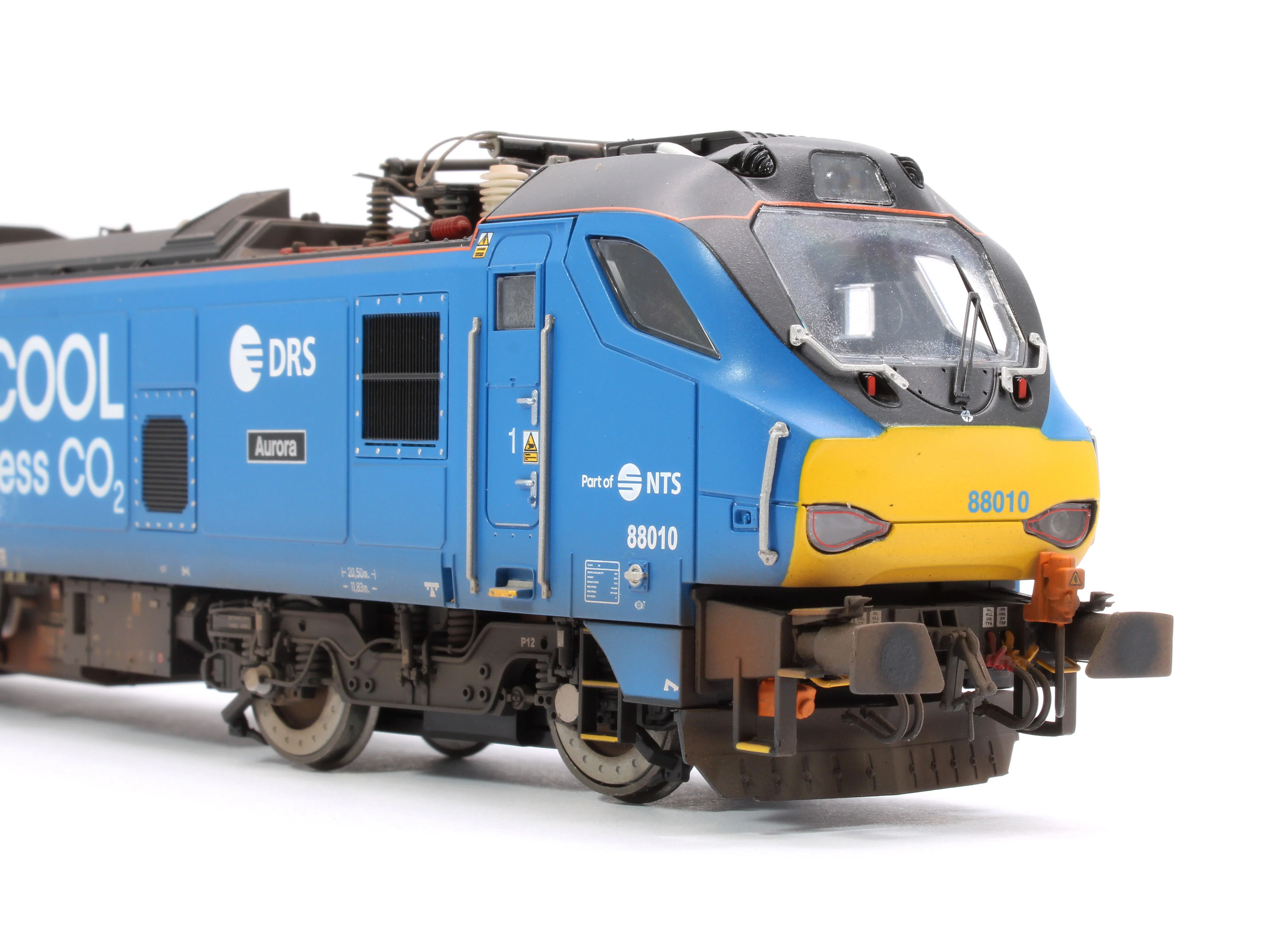 4D-088-004W Highly Detailed Premium Weathered Class 88 'Aurora' 88010 DRS Refrigerated Rail Electro-Diesel Locomotive - Image 10