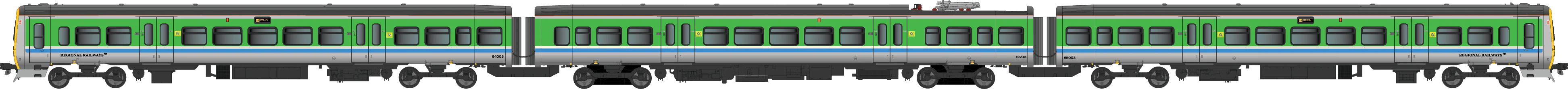 4D-323-001S Class 323 323203 Regional Railways Centro 3 Car EMU Set - DCC Sound Fitted - Image 7