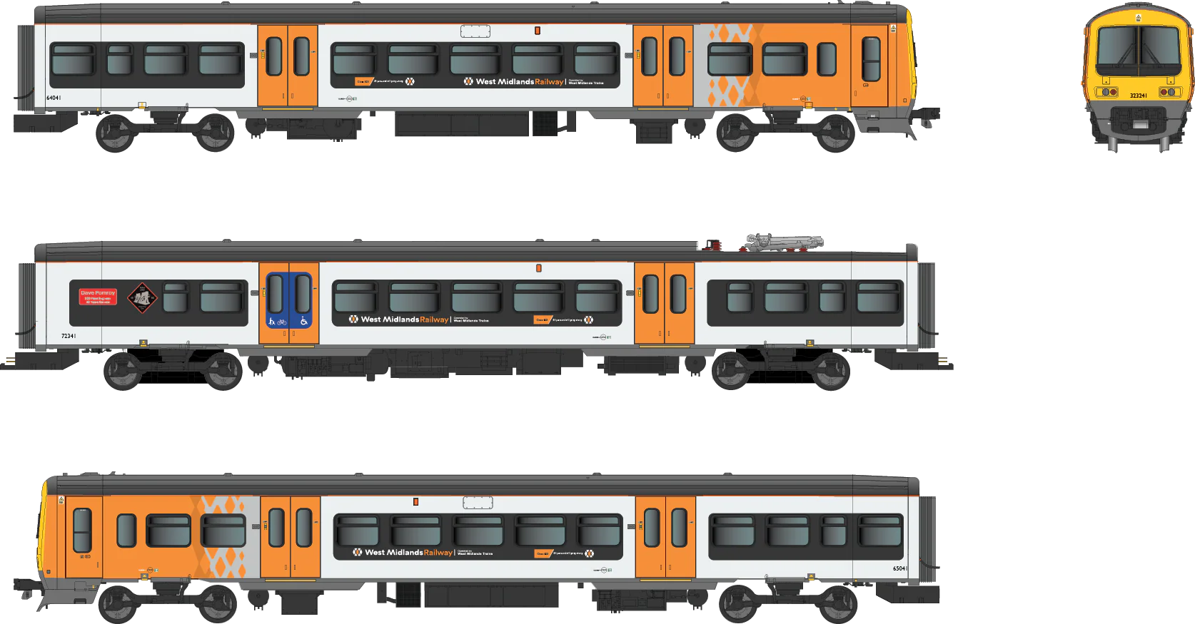 4D-323-005D Class 323 323241 West Midlands Trains 3 Car EMU Set - DCC Fitted
