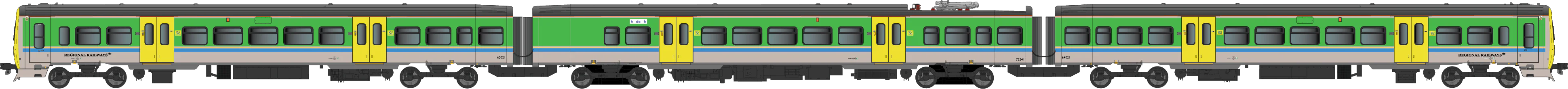 4D-323-007 Class 323 323221 Regional Railways Centro Heritage Repaint 3 Car EMU Set - Image 3