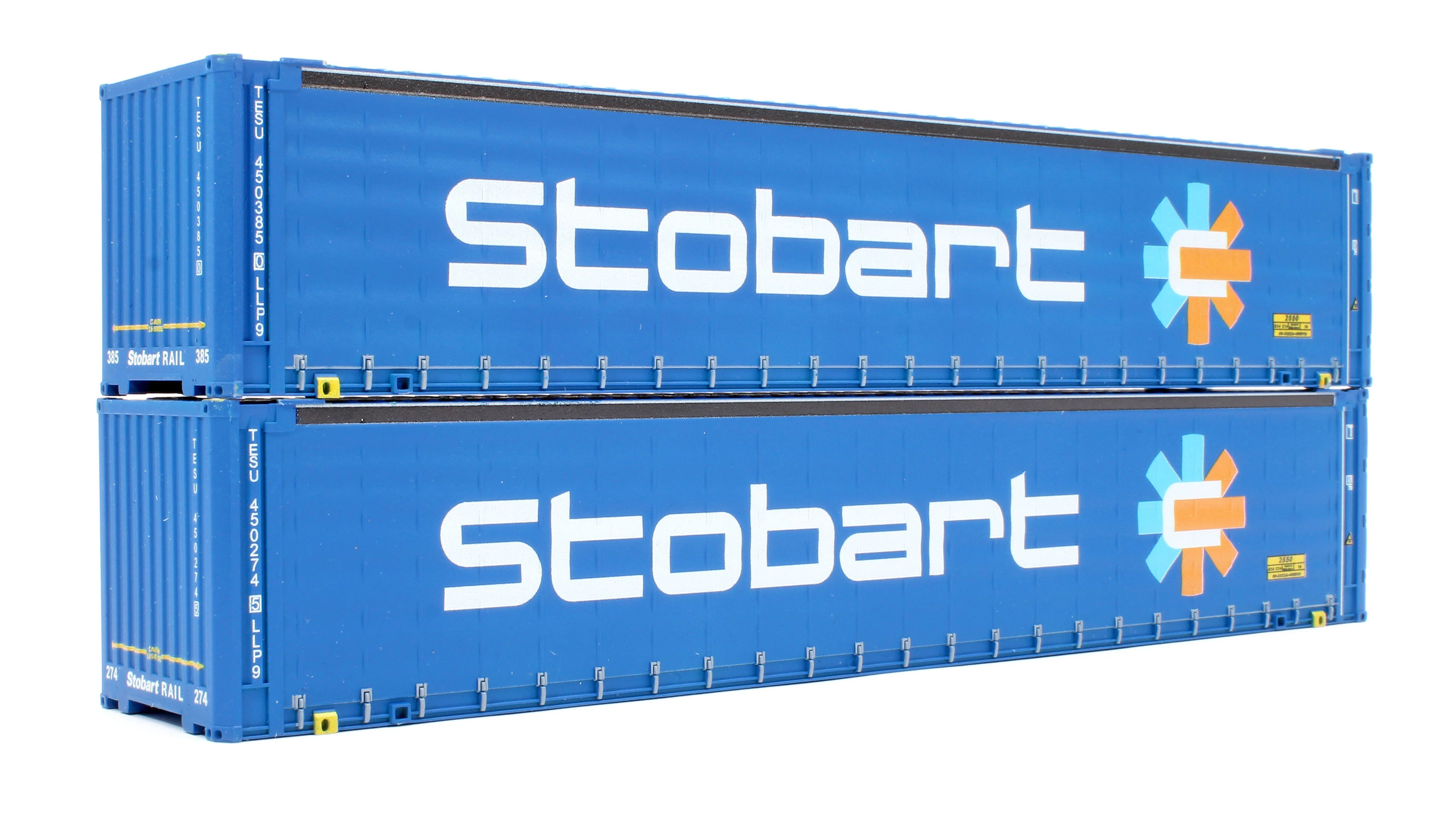 4F-028-217 45 FT Curtain Side Container Stobart Twin Pack