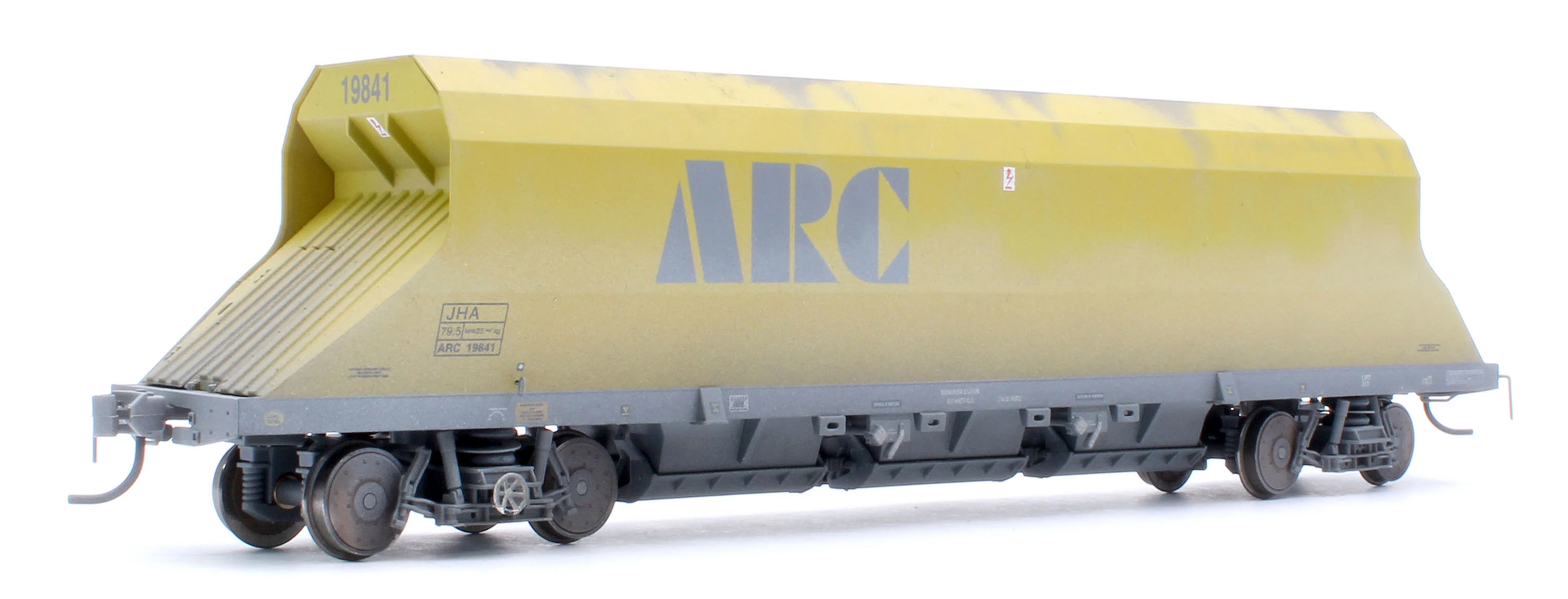 4F-081-102W Custom Weathered P & D JHA (middle hopper) ARC Olive & Grey 19841 - Image 3