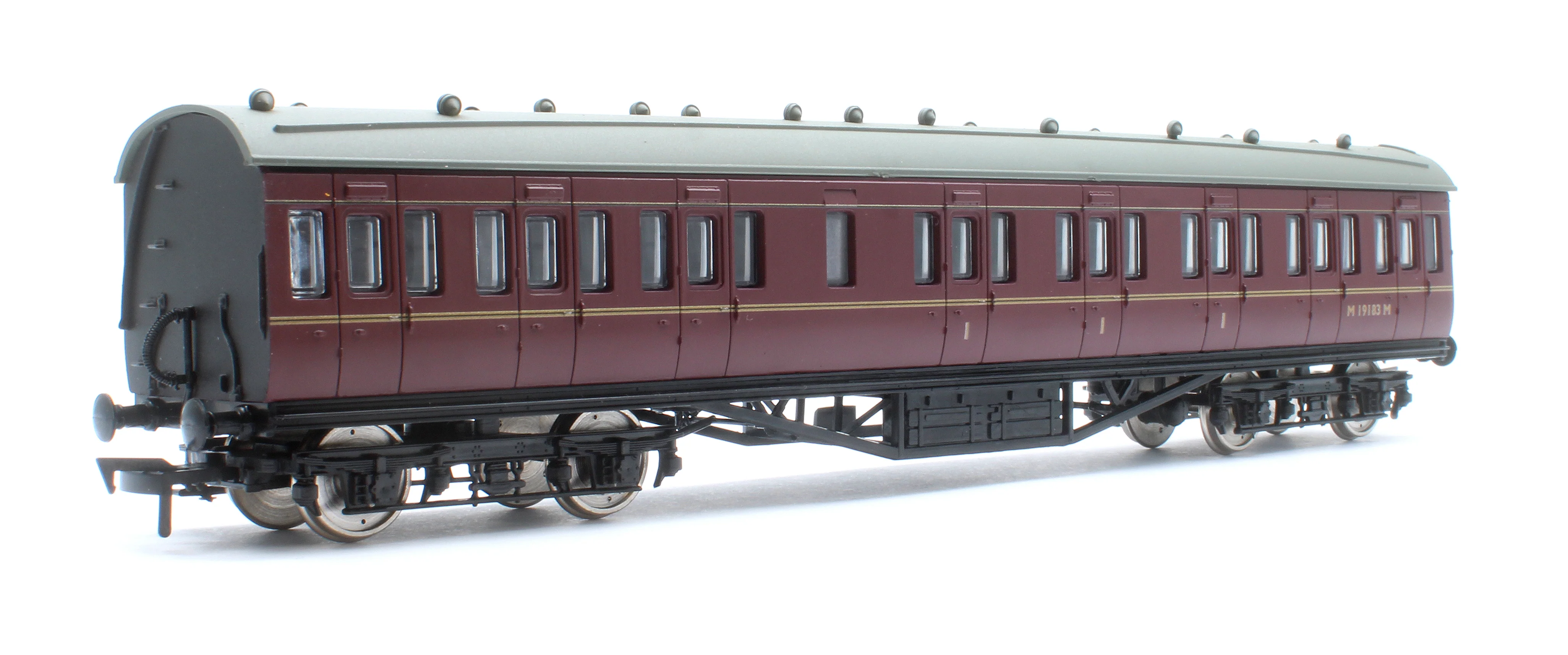 4P-010-152 57ft Stanier Non-Corridor Composite M19183M BR Lined Maroon - Image 3
