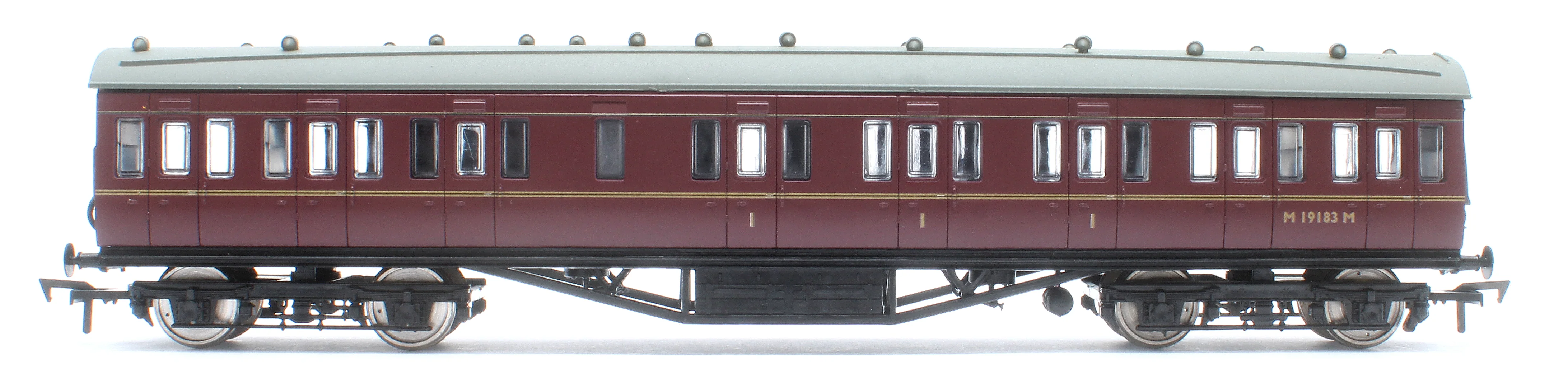 4P-010-152 57ft Stanier Non-Corridor Composite M19183M BR Lined Maroon - Image 4