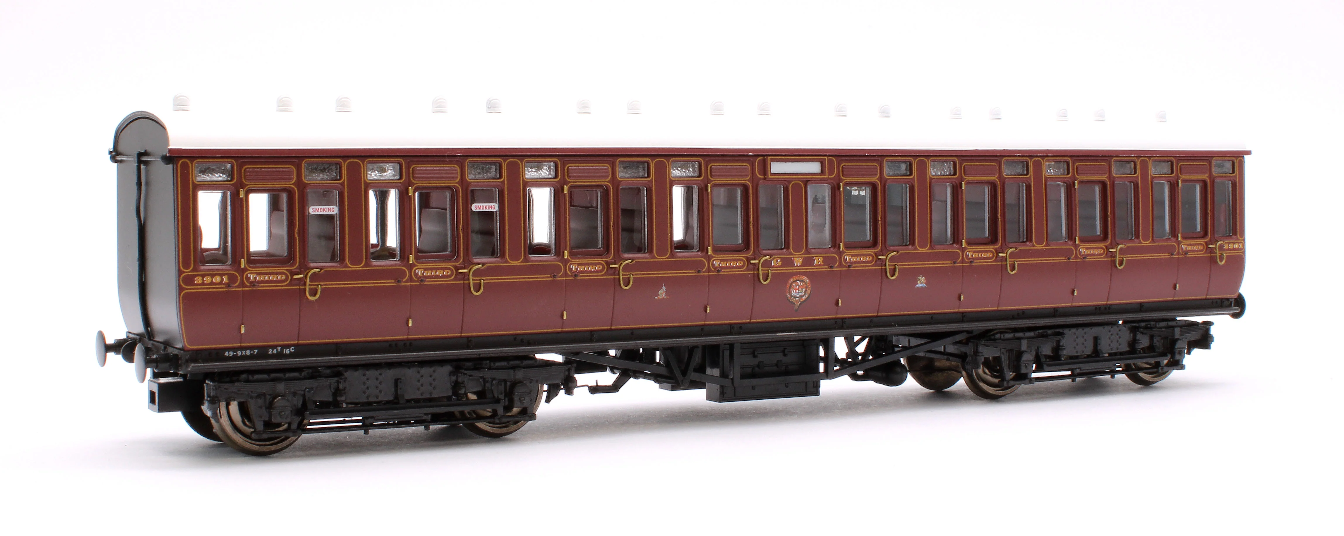 4P-020-011 GWR Toplight Mainline City Lined Crimson All Third 3901 Set 1 - Image 3