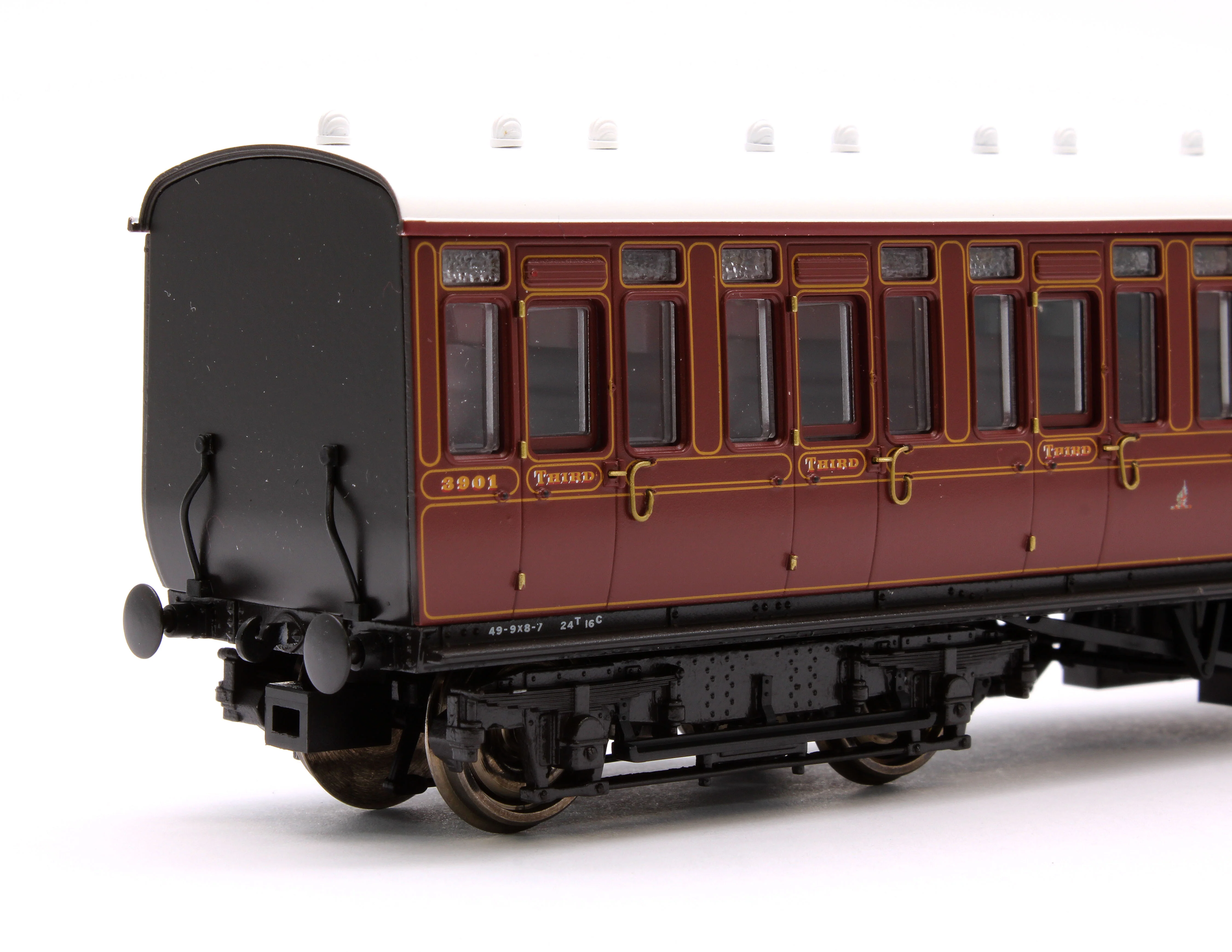 4P-020-011 GWR Toplight Mainline City Lined Crimson All Third 3901 Set 1 - Image 6