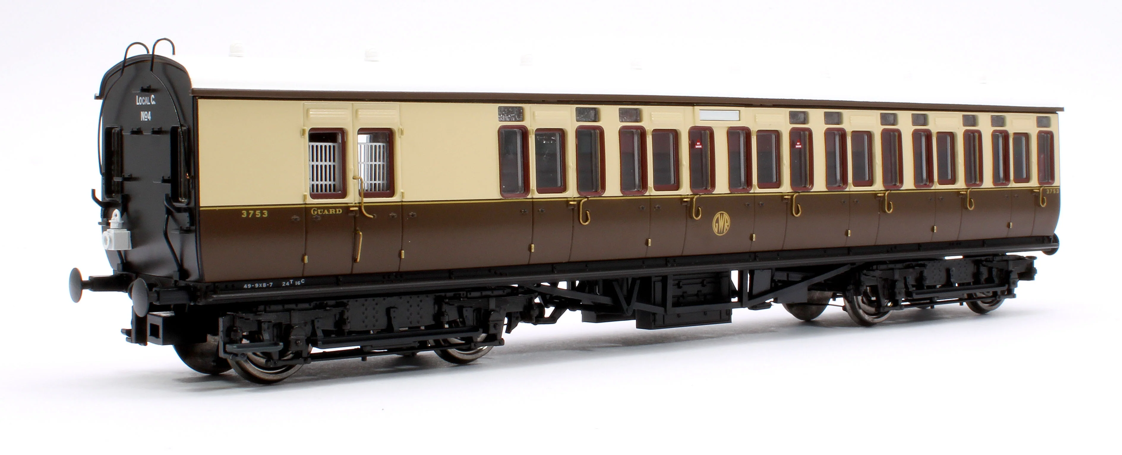 4P-020-301 GWR Toplight Mainline City GWR Shirtbutton Third Brake 3753 Set 4