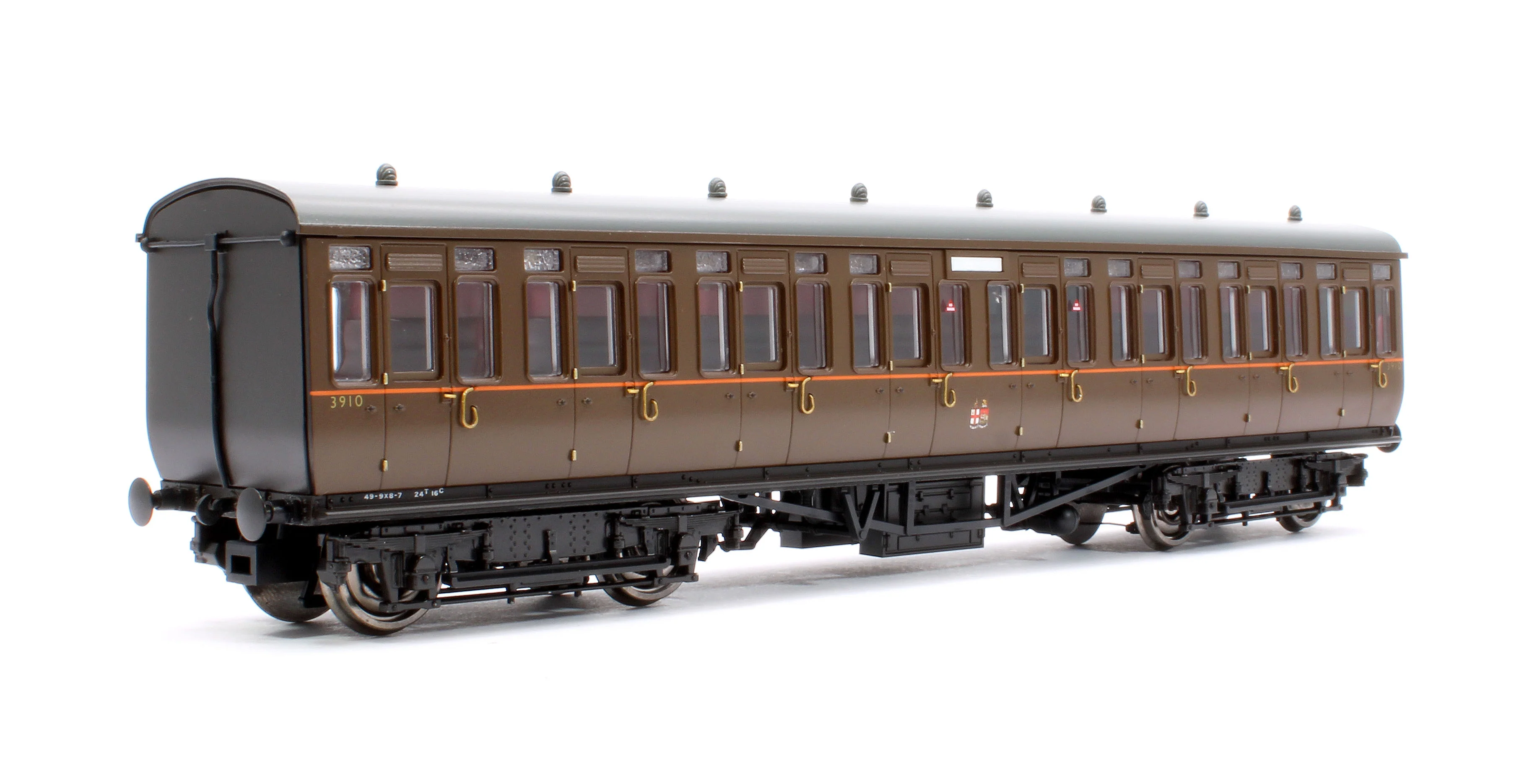 4P-020-412 GWR Toplight Mainline City GWR All Brown All Third 3910 Set 5 - Image 3