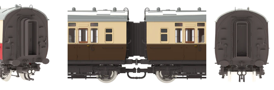 4P-021-501 GWR Corridor Toplight 1947 Chocolate & Cream Great Western All Third 3892 - Image 2