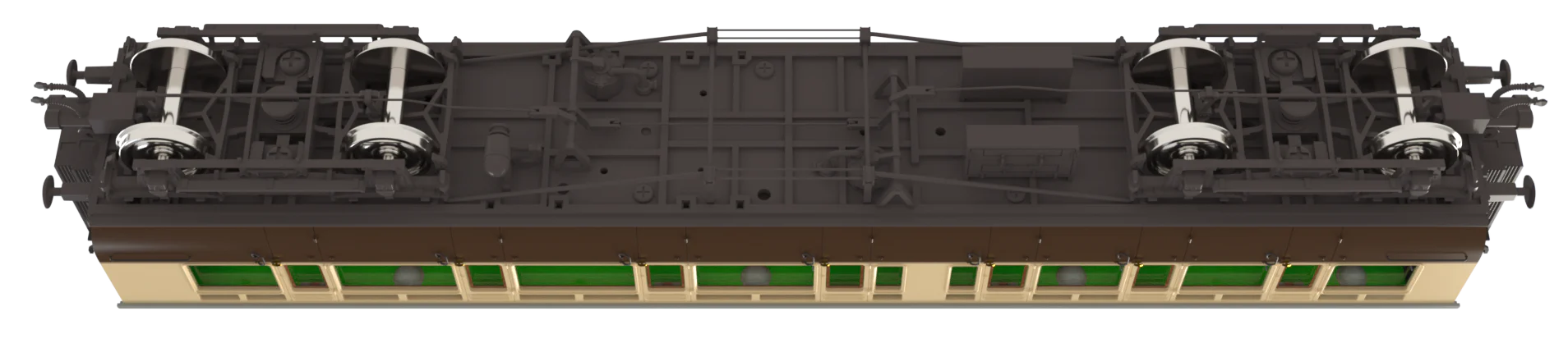 4P-021-503 GWR Corridor Toplight 1947 Chocolate & Cream Great Western Composite RH 6943 - Image 3