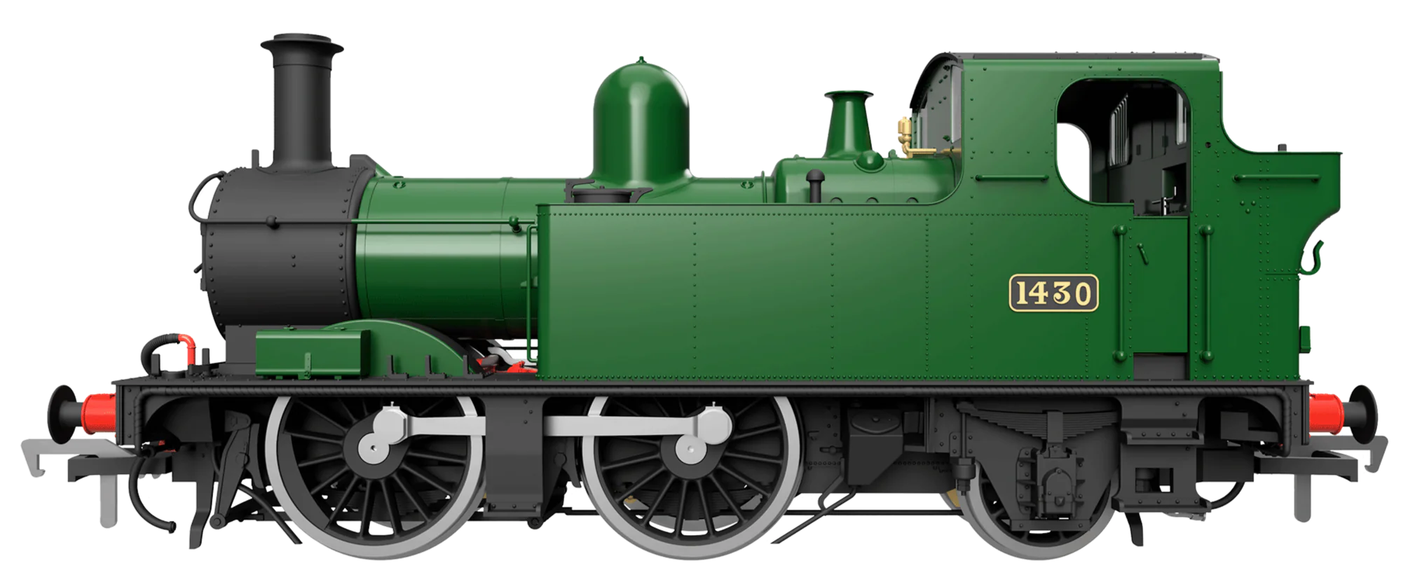 4S-006-021 14XX Class 0-4-2 1444 BR Green Lined Early Crest Steam Locomotive - Image 10