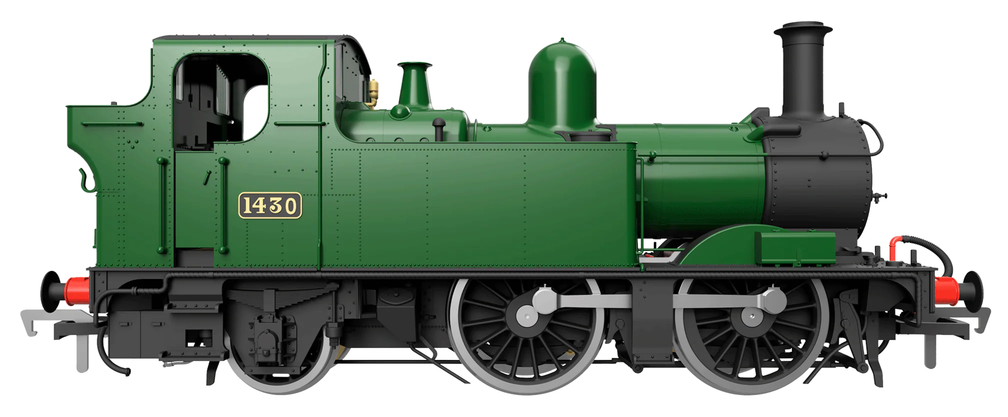 4S-006-021 14XX Class 0-4-2 1444 BR Green Lined Early Crest Steam Locomotive - Image 11