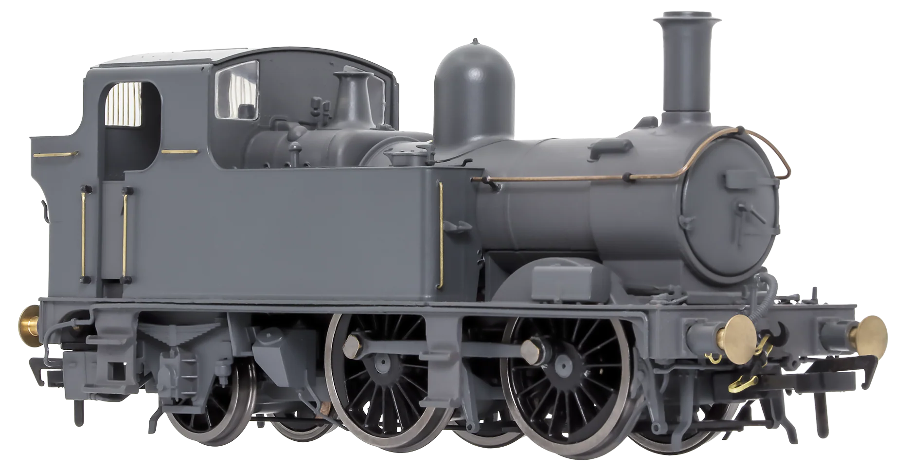 4S-006-021S 14XX Class 0-4-2 1444 BR Green Lined Early Crest Steam Locomotive - DCC Sound - Image 3