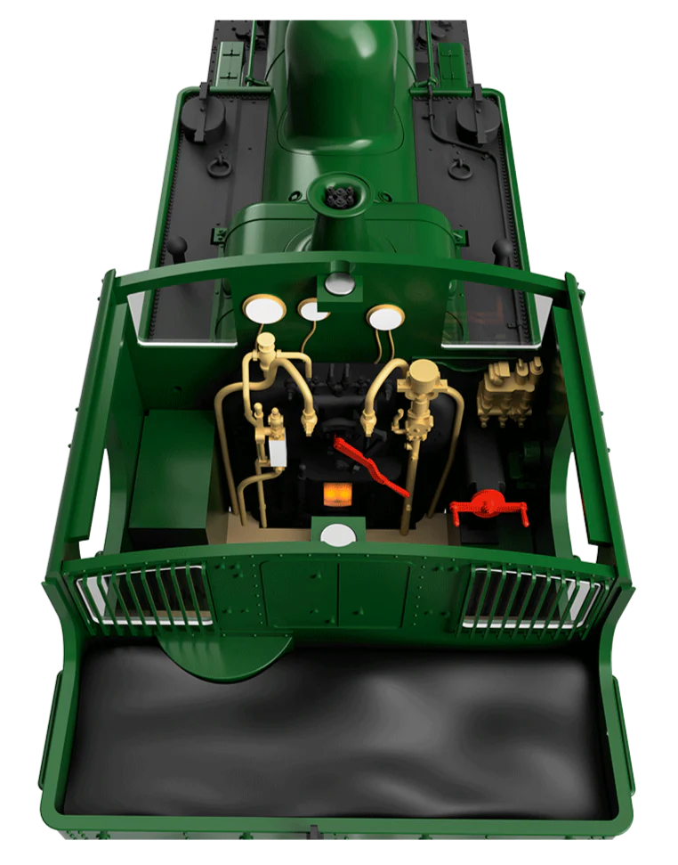 4S-006-021S 14XX Class 0-4-2 1444 BR Green Lined Early Crest Steam Locomotive - DCC Sound - Image 8
