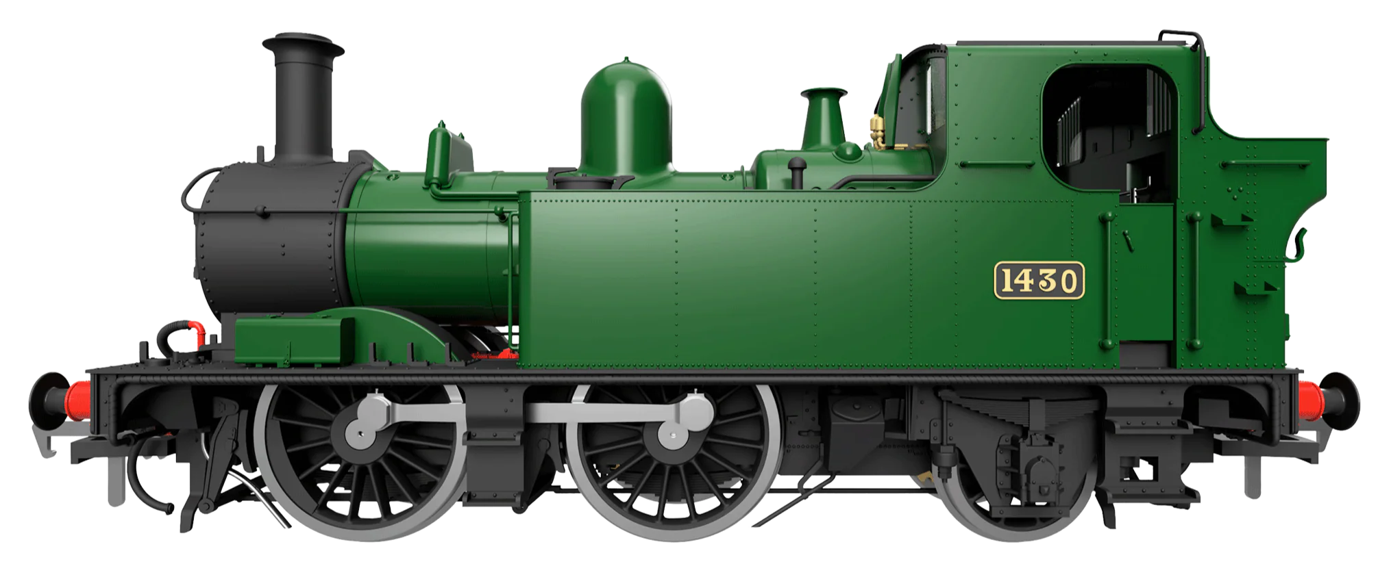 4S-006-022S 14XX Class 0-4-2 1426 BR Green Lined Late Emblem Steam Locomotive - DCC Sound - Image 10