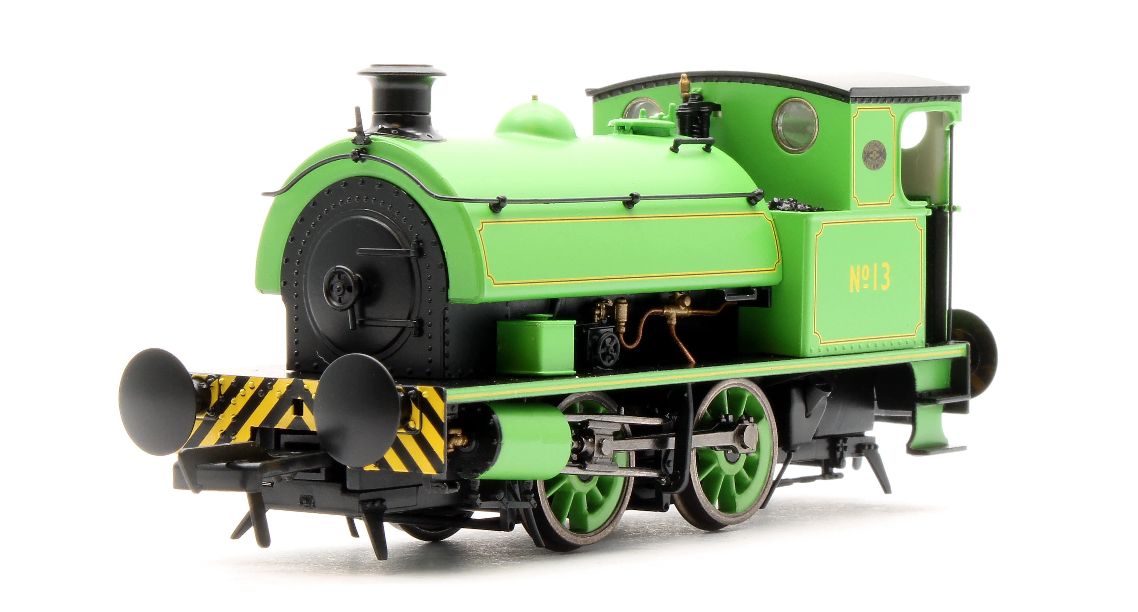 4S-024-008S Hawthorn Leslie 0-4-0 Yellow Chevrons Newcastle Electric Supply 13 - Steam Tank Locomotive - DCC Sound