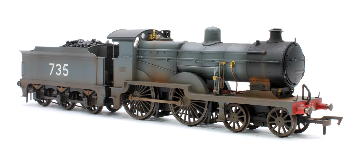 4S-028-001DWL Highly Detailed Premium Weathered SECR Maunsell D1 Class SECR Grey 4-4-0 Steam Locomotive No.735 - Image 4