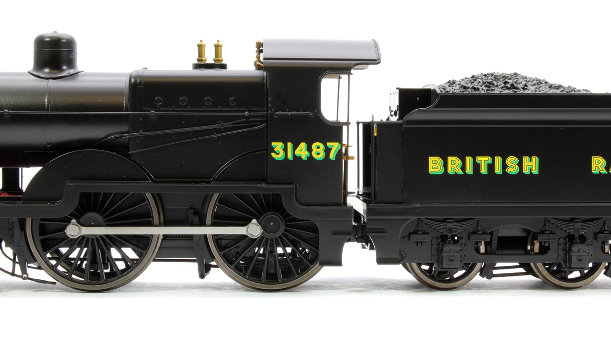 4S-028-006 SECR Maunsell D1 Class BR Black (Sunshine Lettering) 4-4-0 Steam Locomotive No.31487 - Image 6