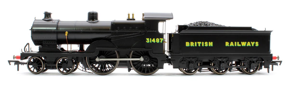 4S-028-006S SECR Maunsell D1 Class BR Black (Sunshine Lettering) 4-4-0 Steam Locomotive No.31487 (DCC Sound) - Image 5