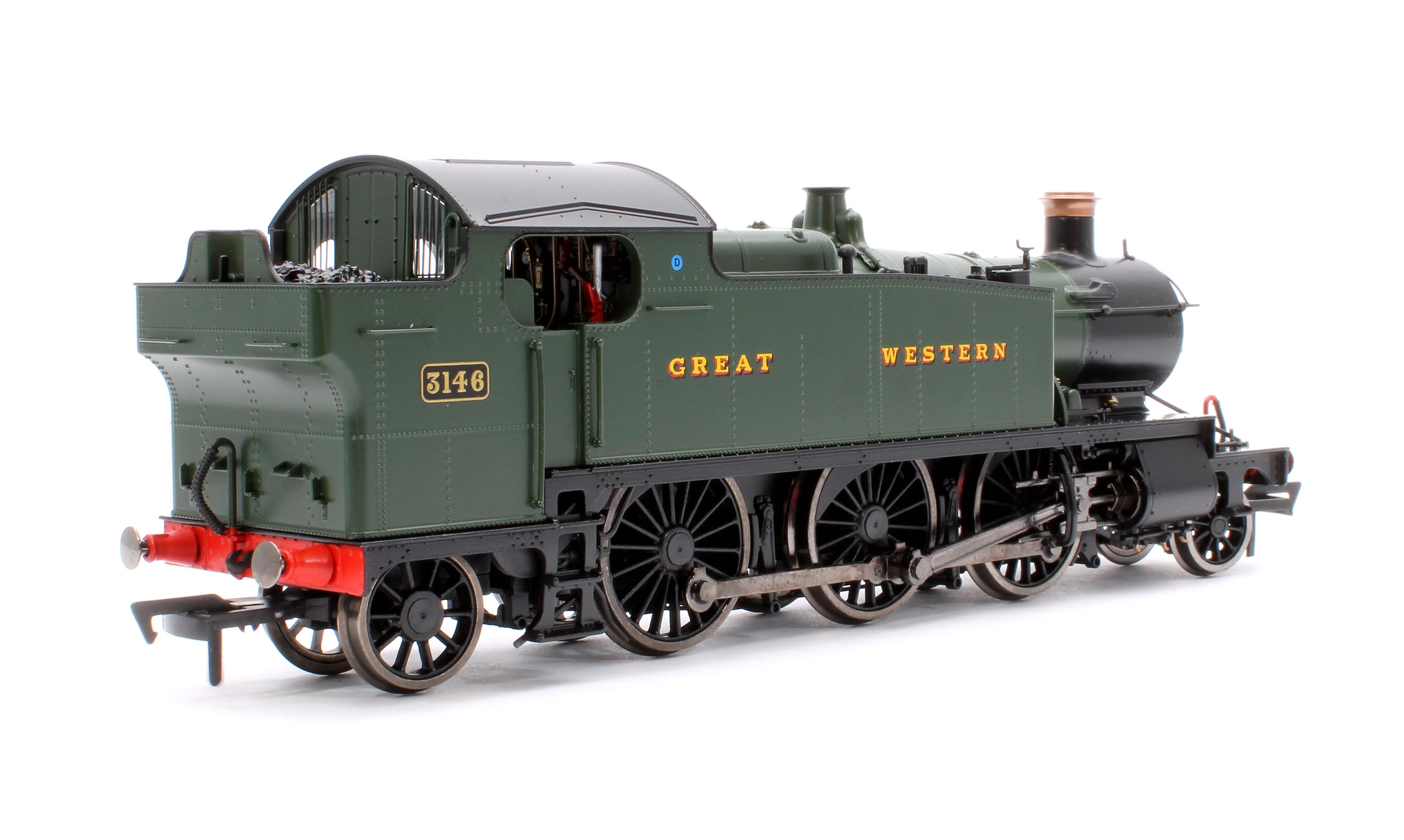 4S-041-008S Large Prairie 3146 GWR Green Great Western Steam Locomotive - DCC Sound - Image 3