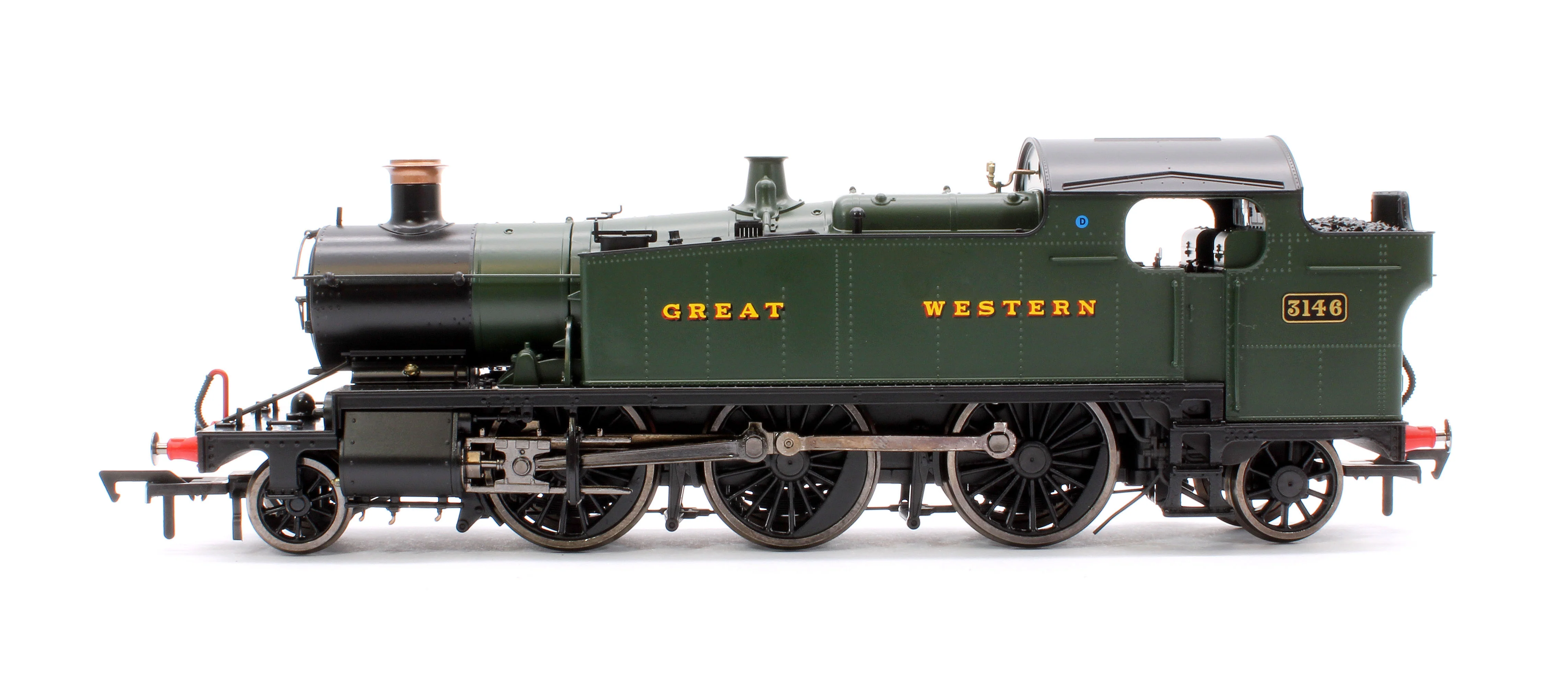 4S-041-008S Large Prairie 3146 GWR Green Great Western Steam Locomotive - DCC Sound - Image 5