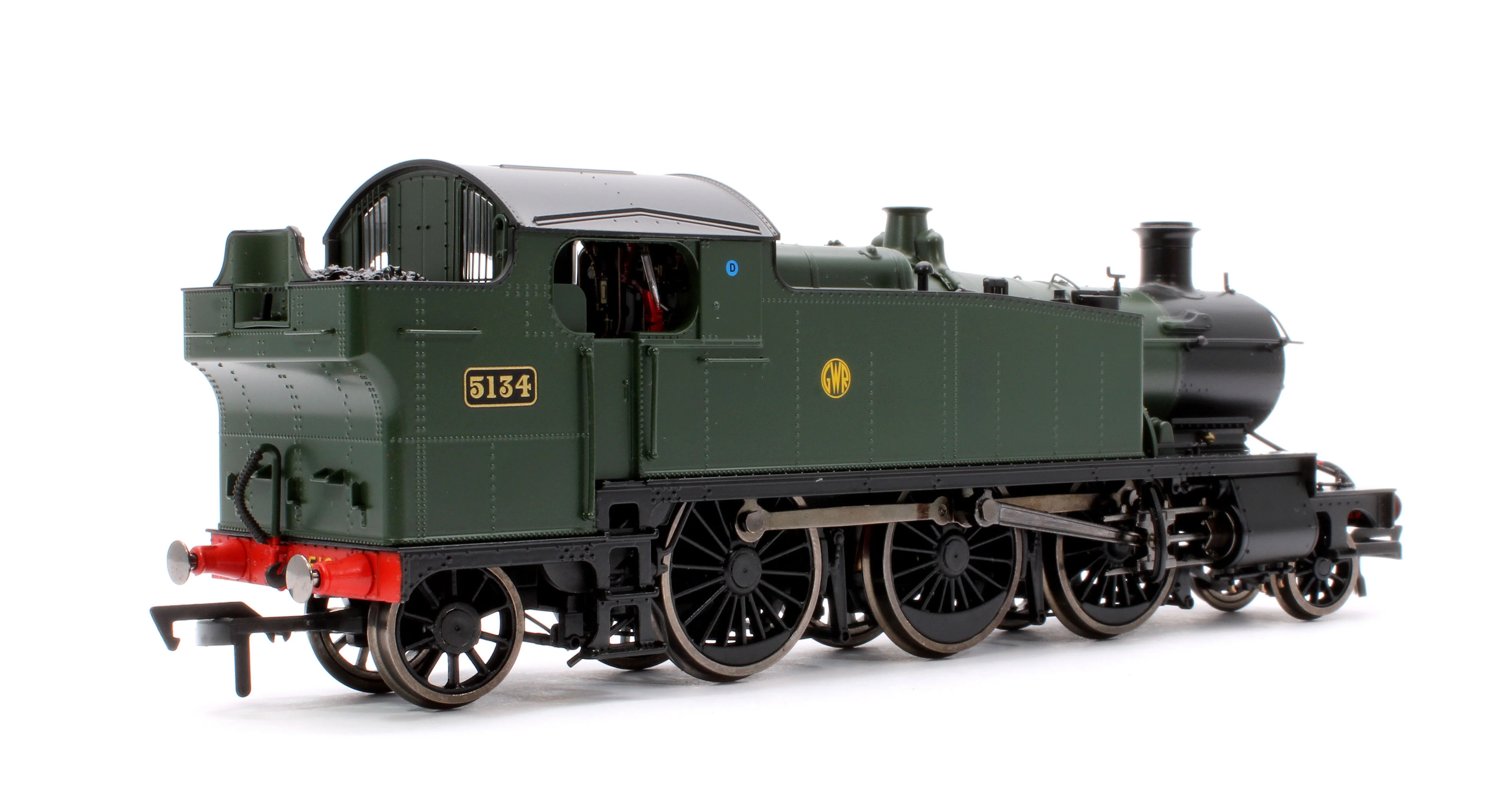 4S-041-010D Large Prairie 5134 GWR Green Shirt Button Steam Locomotive - DCC Fitted - Image 3