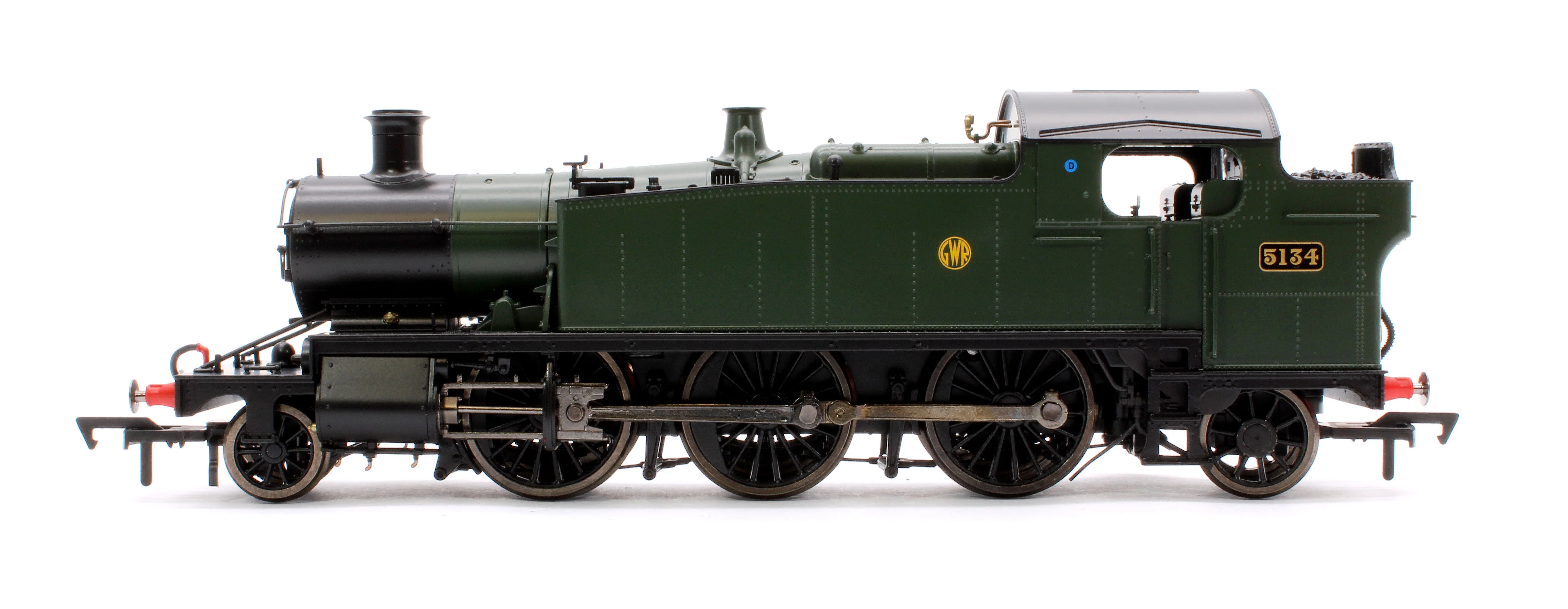 4S-041-010D Large Prairie 5134 GWR Green Shirt Button Steam Locomotive - DCC Fitted - Image 5