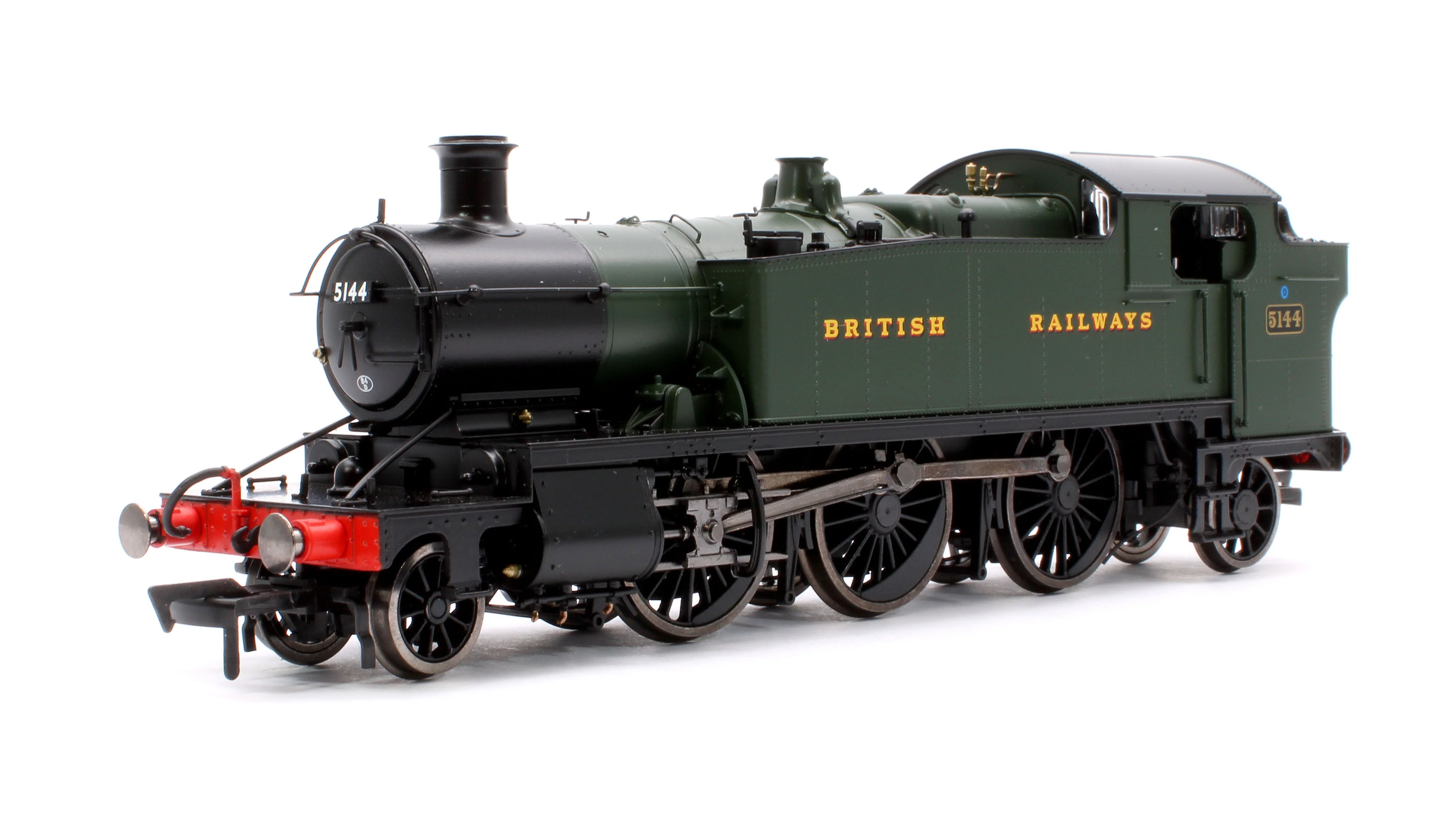 4S-041-012D Large Prairie 5144 GWR Green British Railways Steam Locomotive - DCC Fitted