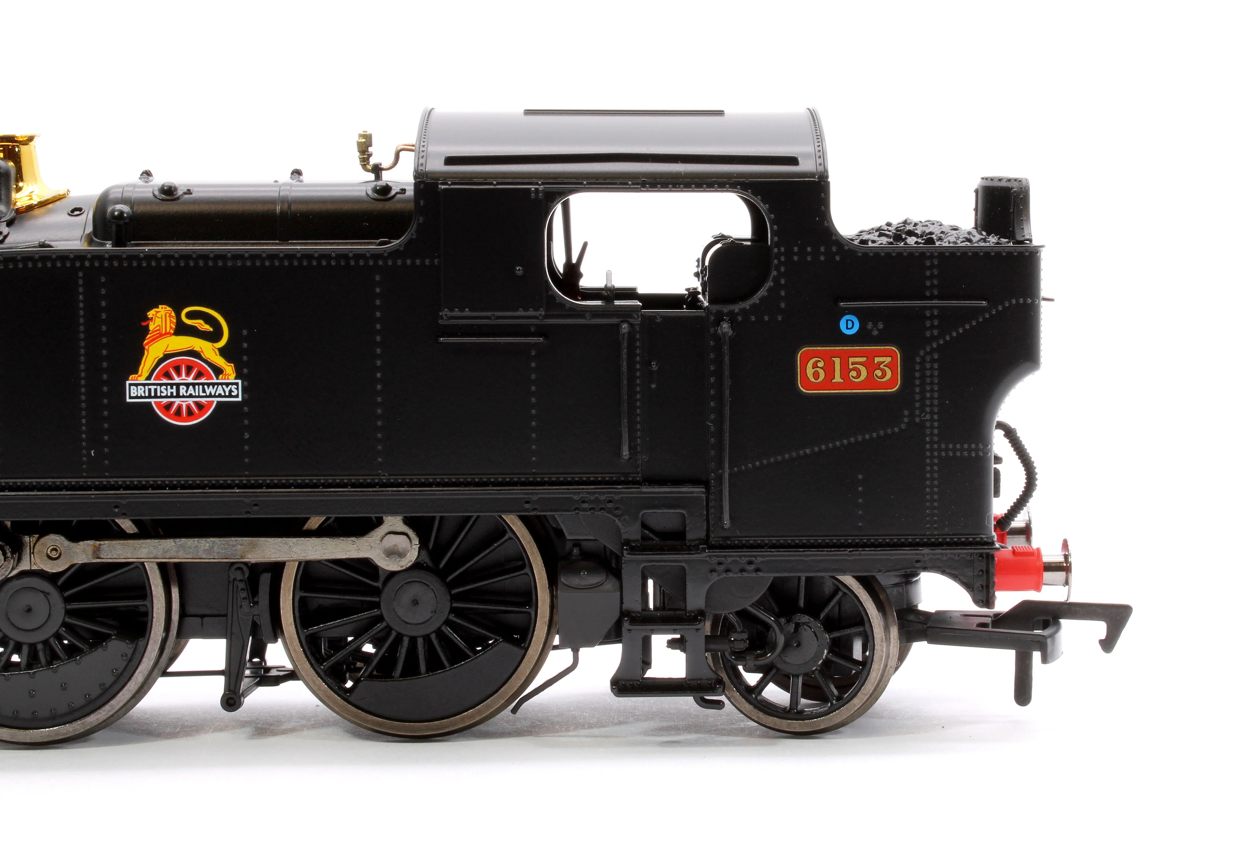 4S-041-013 Large Prairie 6153 BR Black Early Crest Steam Locomotive - Image 8