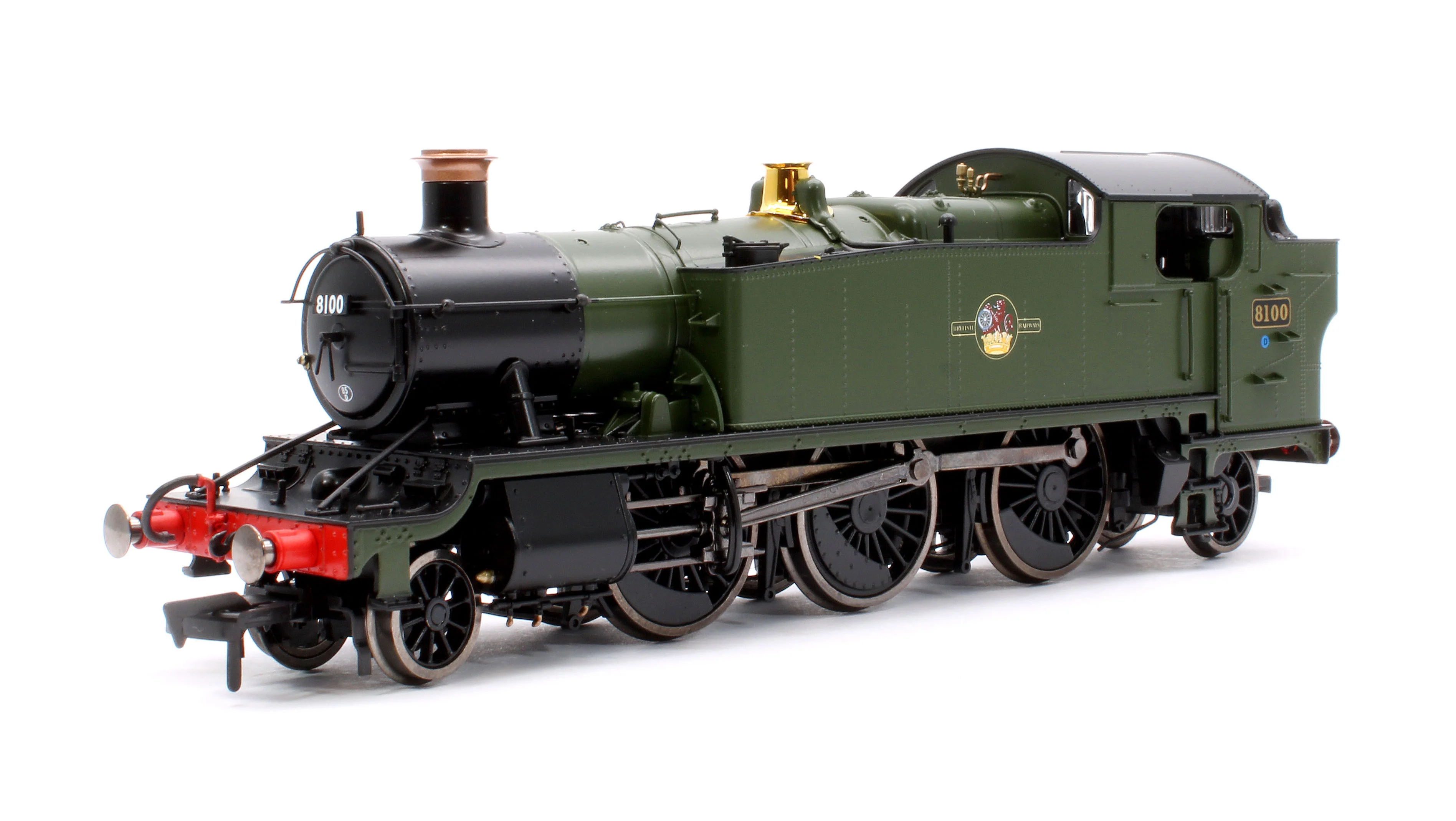 4S-041-014D Large Prairie 8100 BR Green Late Crest Steam Locomotive - DCC Fitted