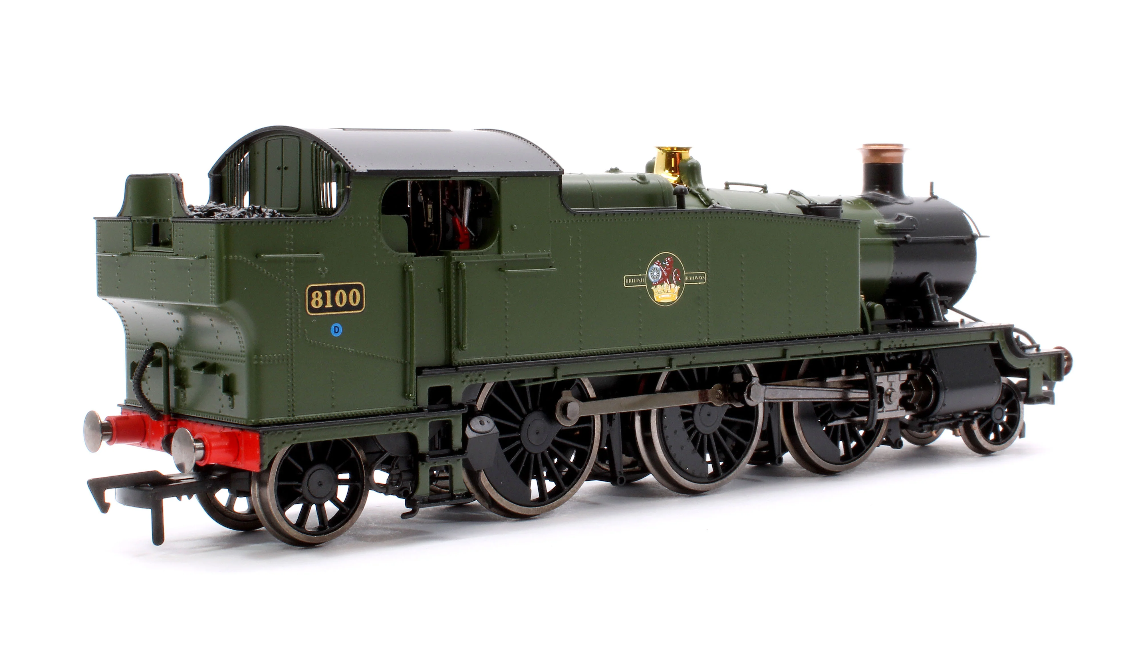 4S-041-014D Large Prairie 8100 BR Green Late Crest Steam Locomotive - DCC Fitted - Image 3