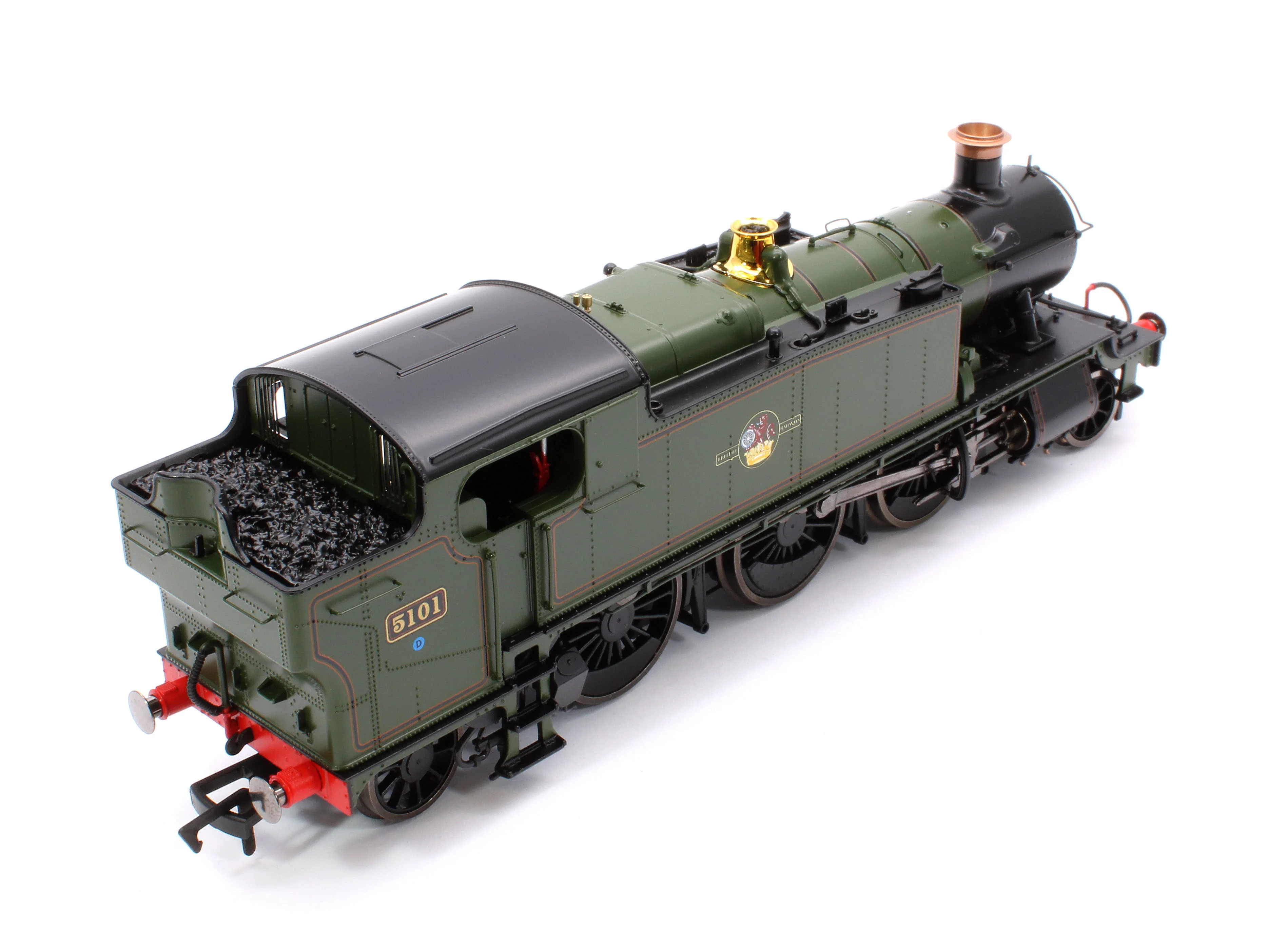 4S-041-015S Large Prairie 5101 Lined BR Green Late Crest Steam Locomotive - DCC Sound - Image 10