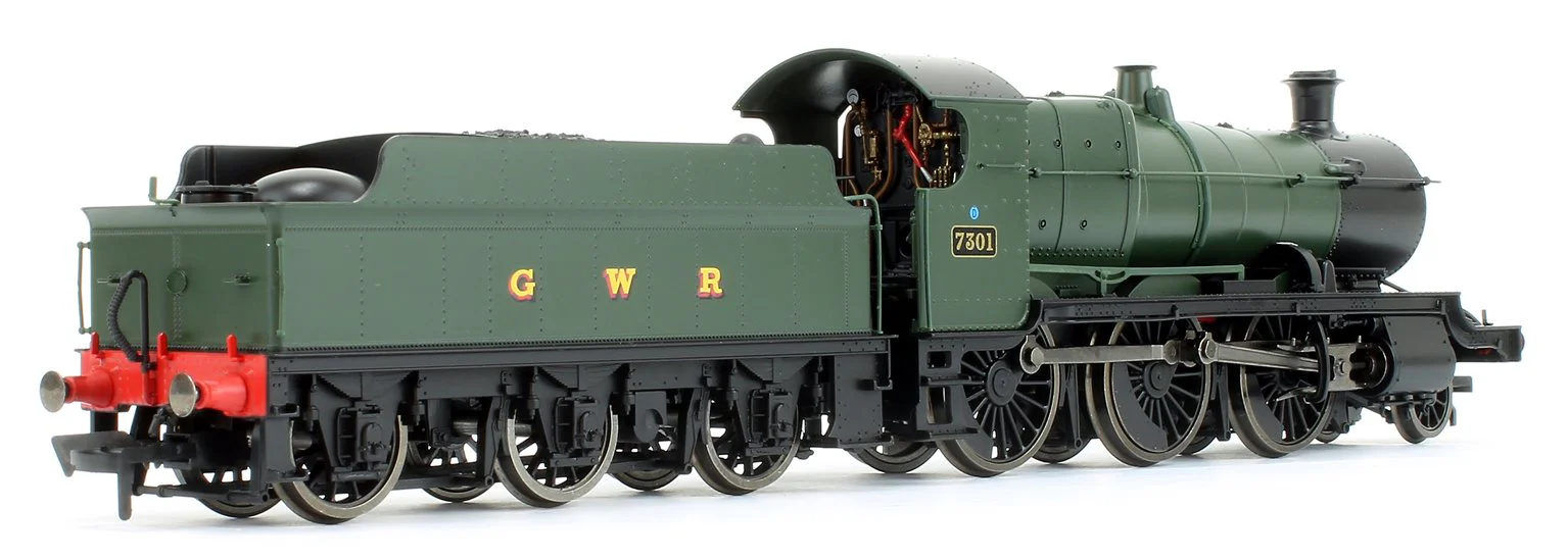 4S-043-003 GWR Mogul 2-6-0 Locomotive Green with GWR & BR Smoke Box Number Plate #7301 - Image 4